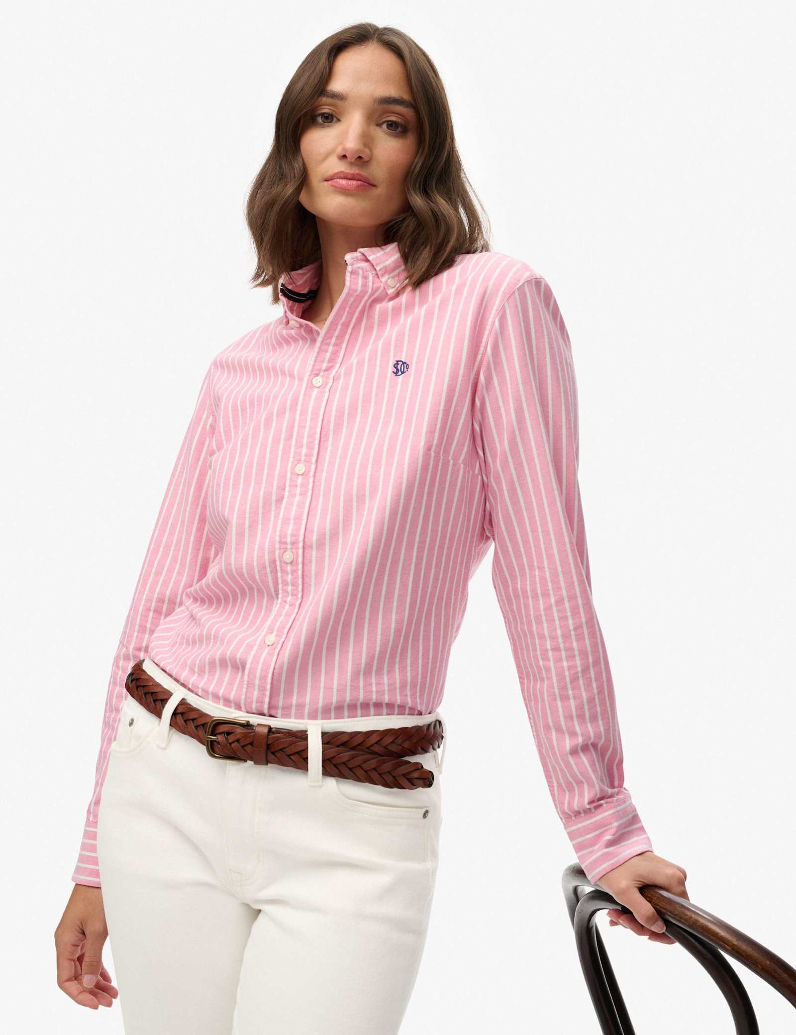 Pure Cotton Striped Oxford Shirt - image 5