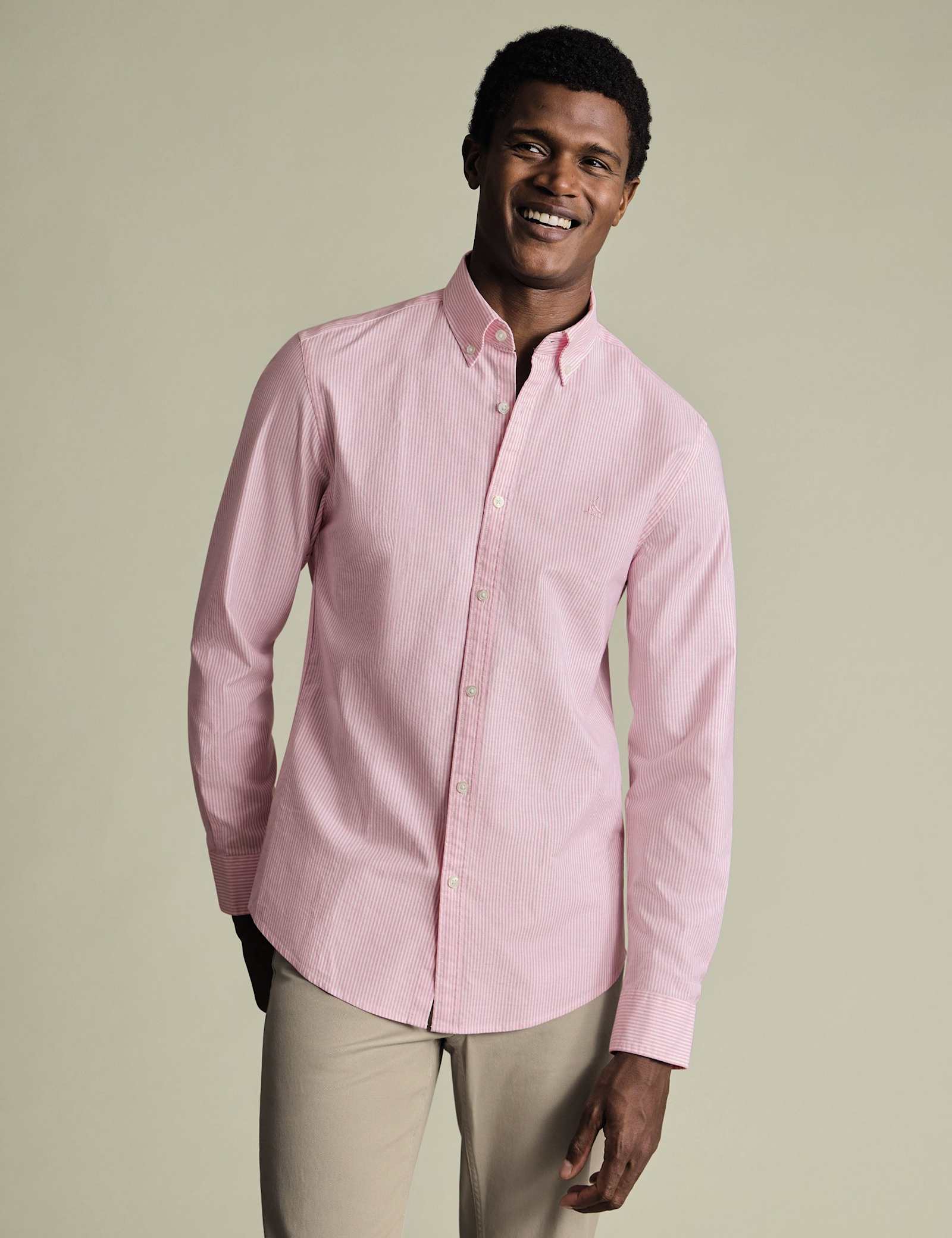 Slim Fit Pure Cotton Striped Oxford Shirt - image 1