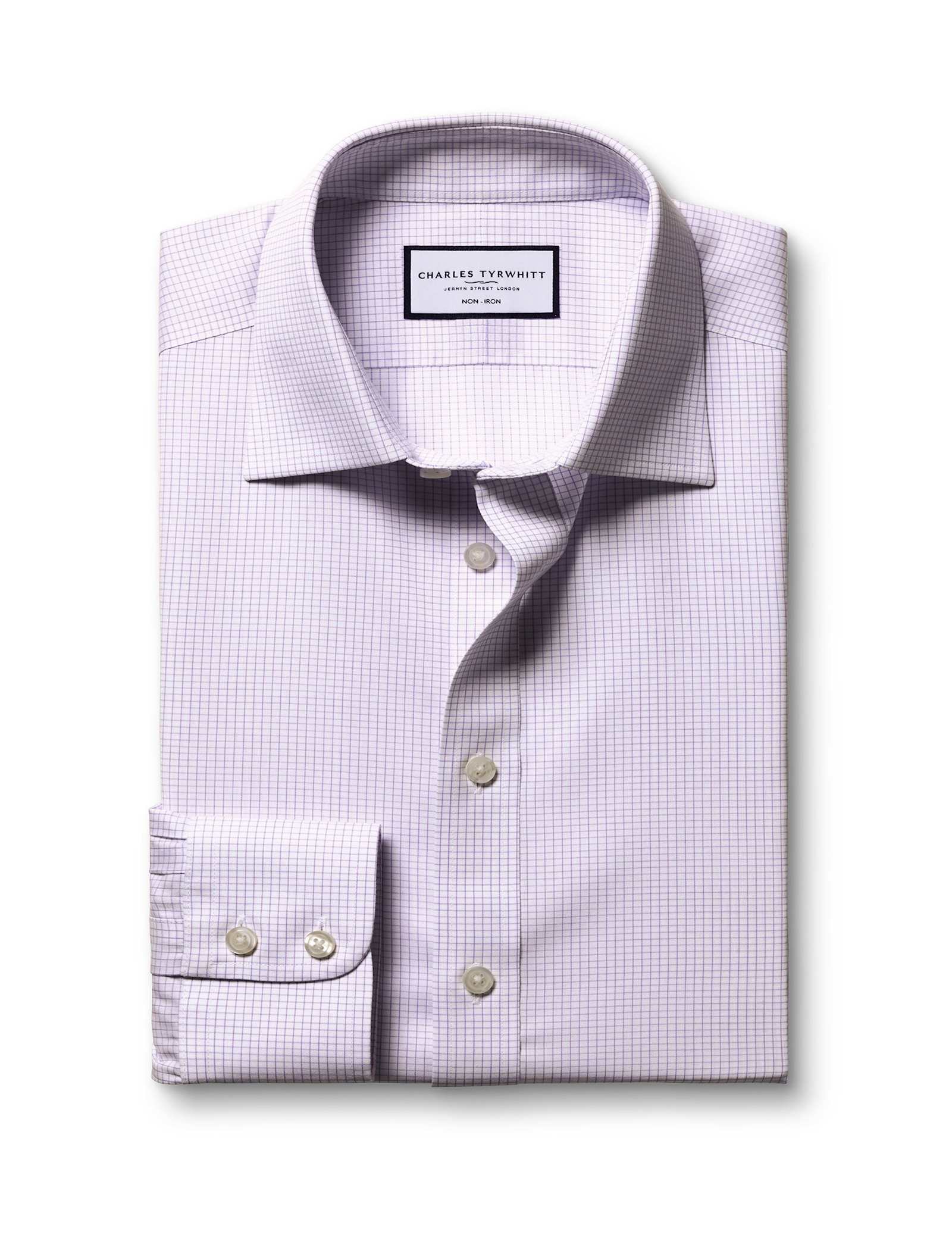 Non Iron Slim Fit Pure Cotton Check Shirt - image 1