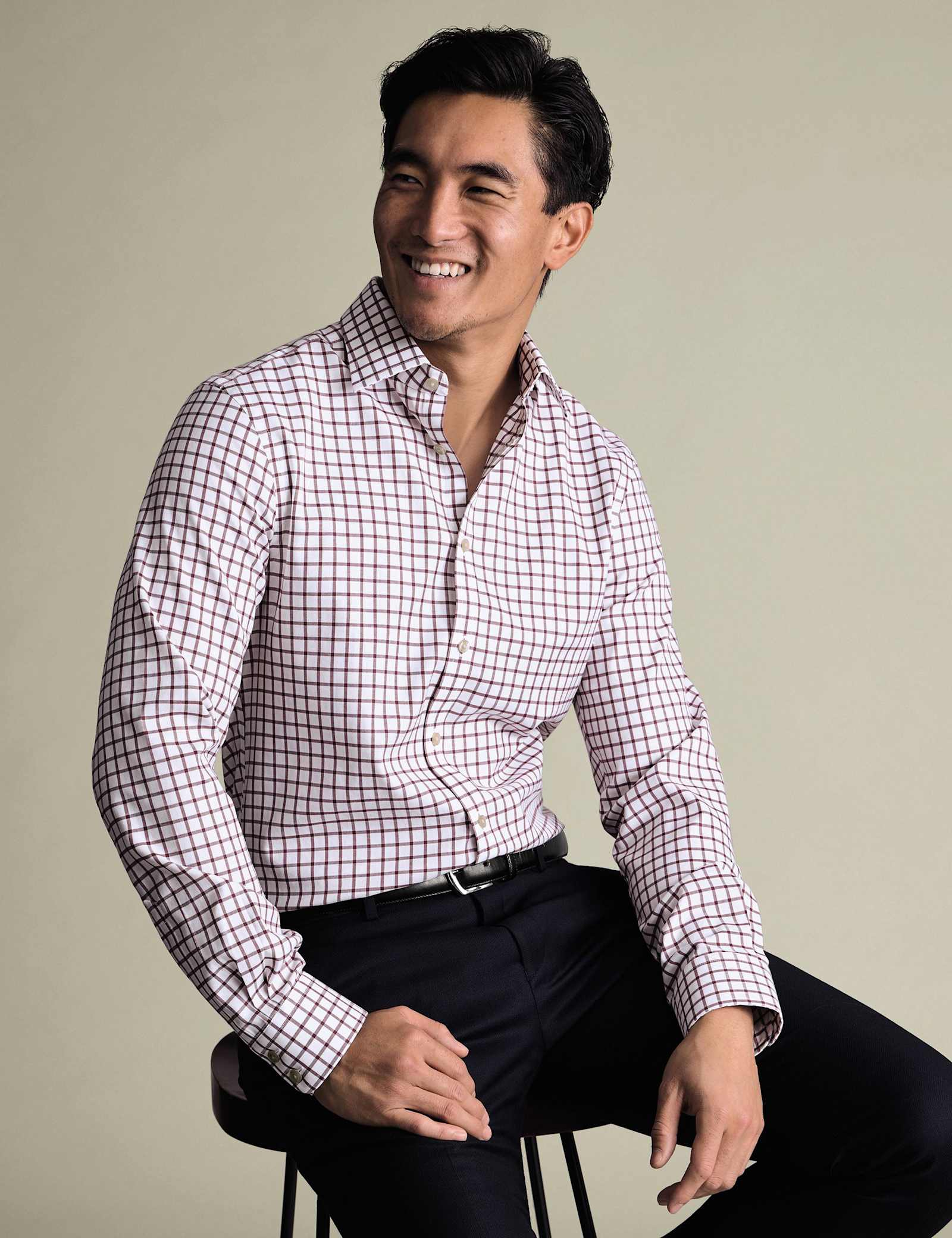 Slim Fit Pure Cotton Check Twill Shirt - image 4