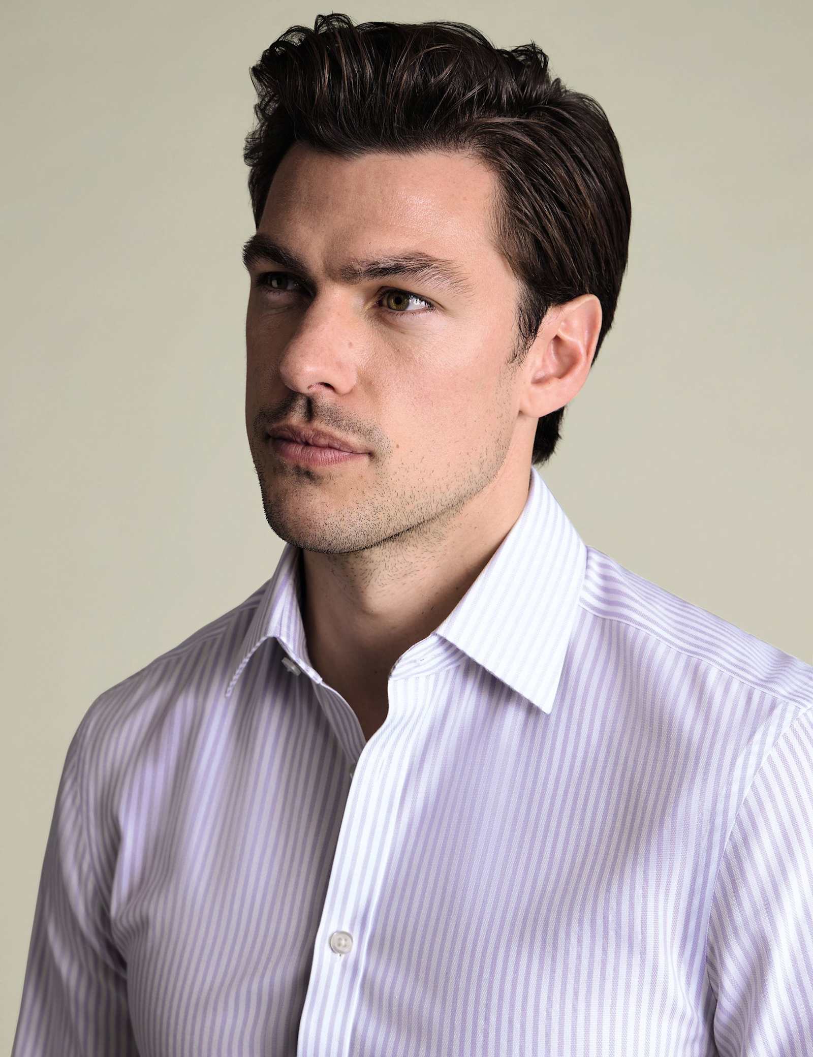 Non Iron Regular Fit Pure Cotton Striped Shirt - image 4