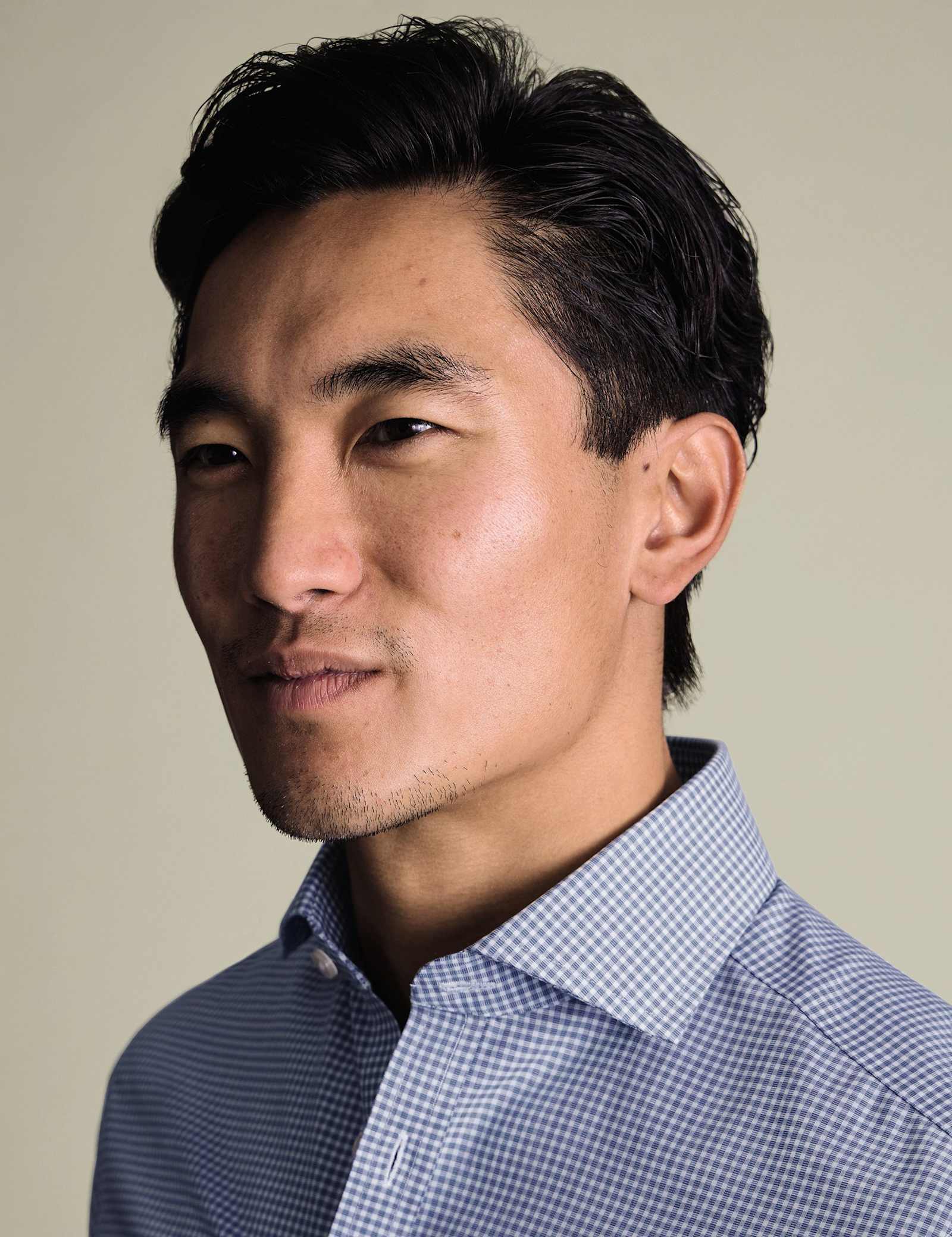 Slim Fit Non Iron Pure Cotton Gingham Shirt - image 3