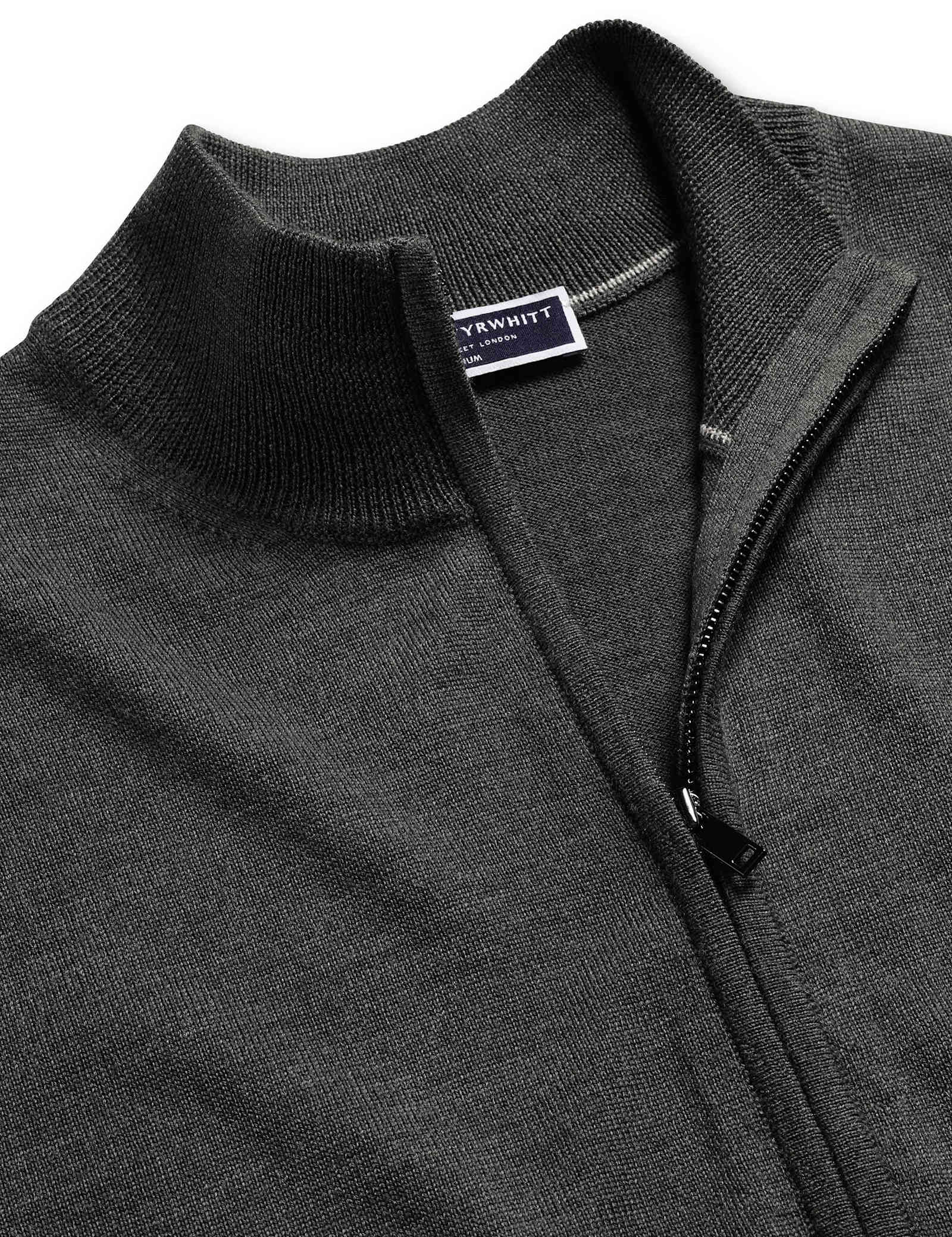 Pure Wool Funnel Neck Zip Up Jumper - image 3