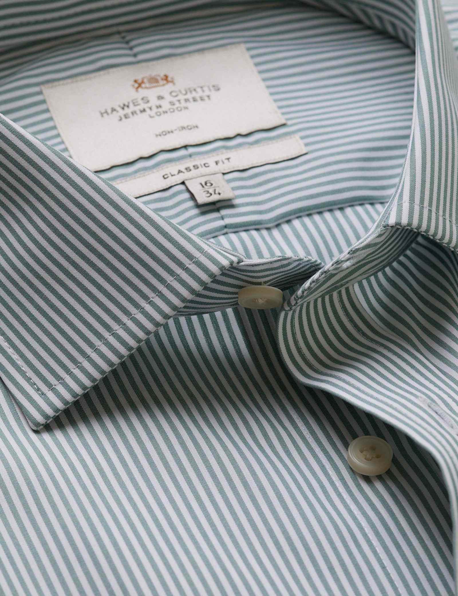 Non Iron Pure Cotton Striped Shirt - image 1
