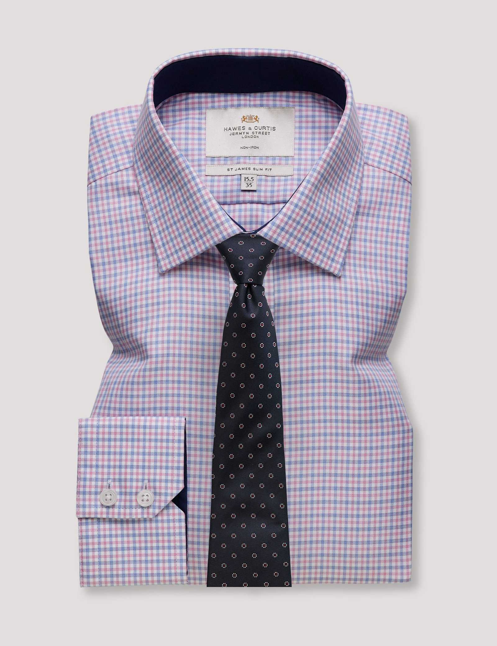 Slim Fit Non Iron Pure Cotton Check Shirt - image 1