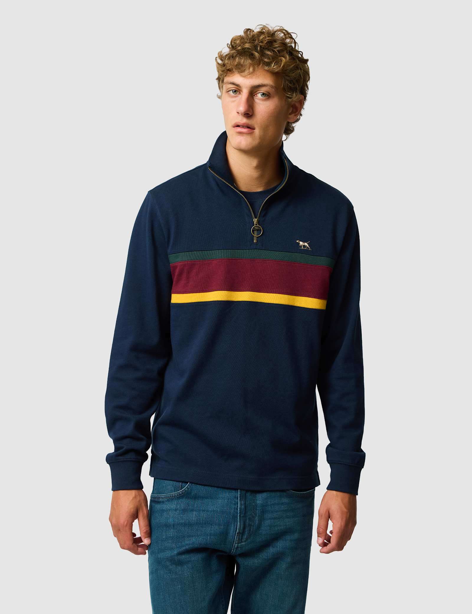 Chesterfield Pure Cotton Half Zip Sweatshirt - image 1