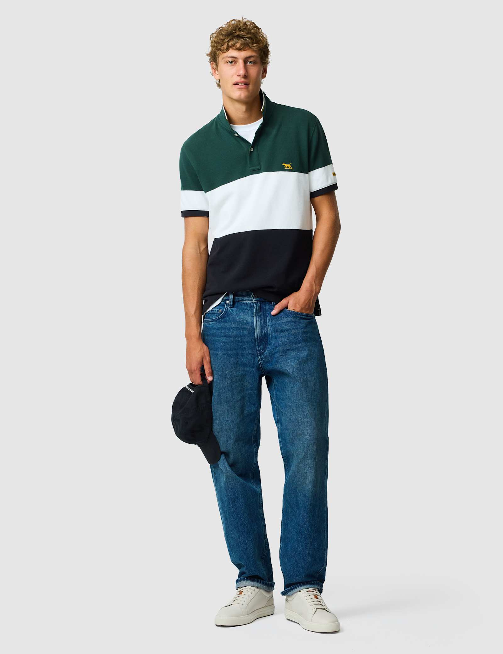 Slim Fit Pure Cotton Colour Block Polo Shirt - image 2