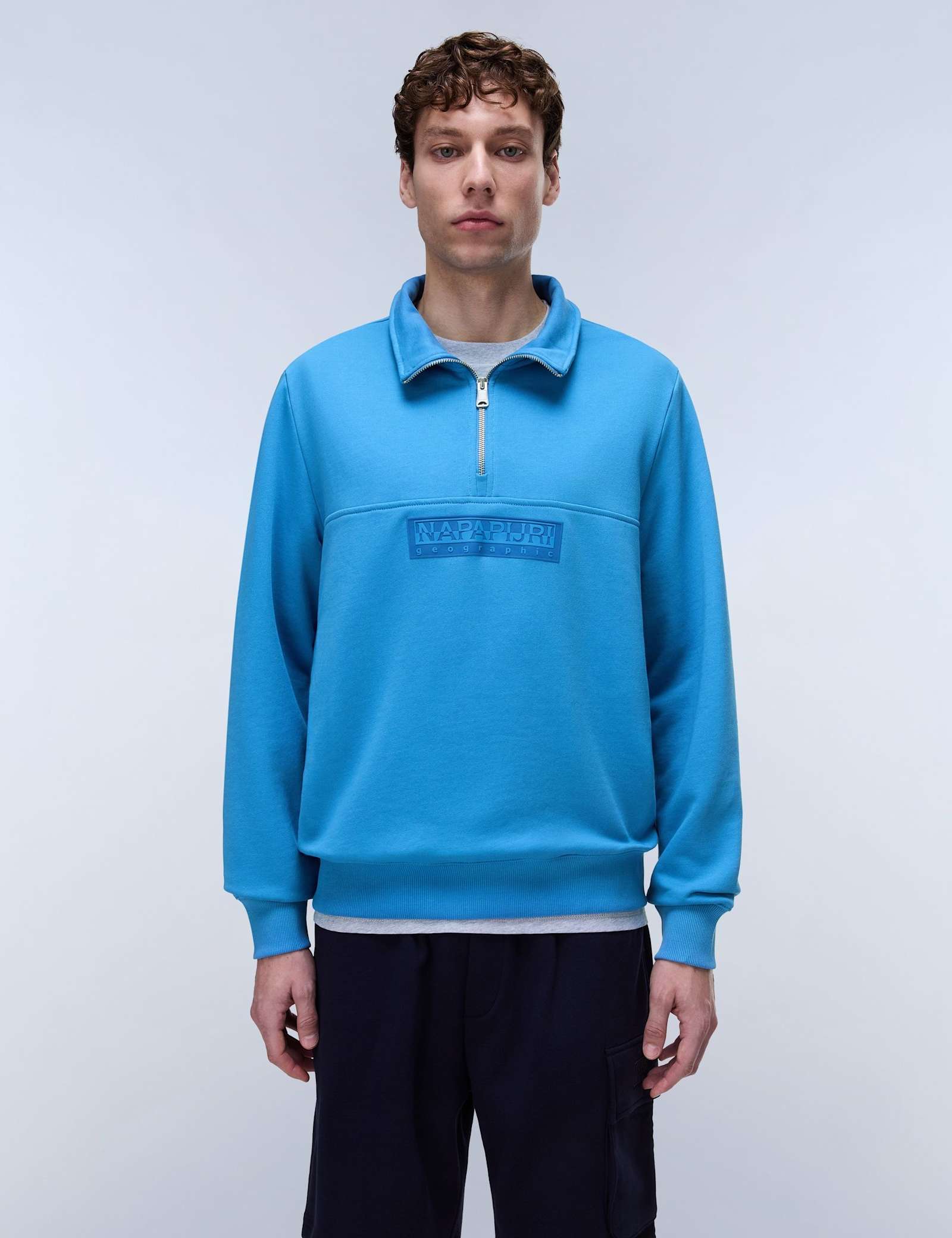 Box Logo Cotton Rich Half Zip Sweatshirt - image 4