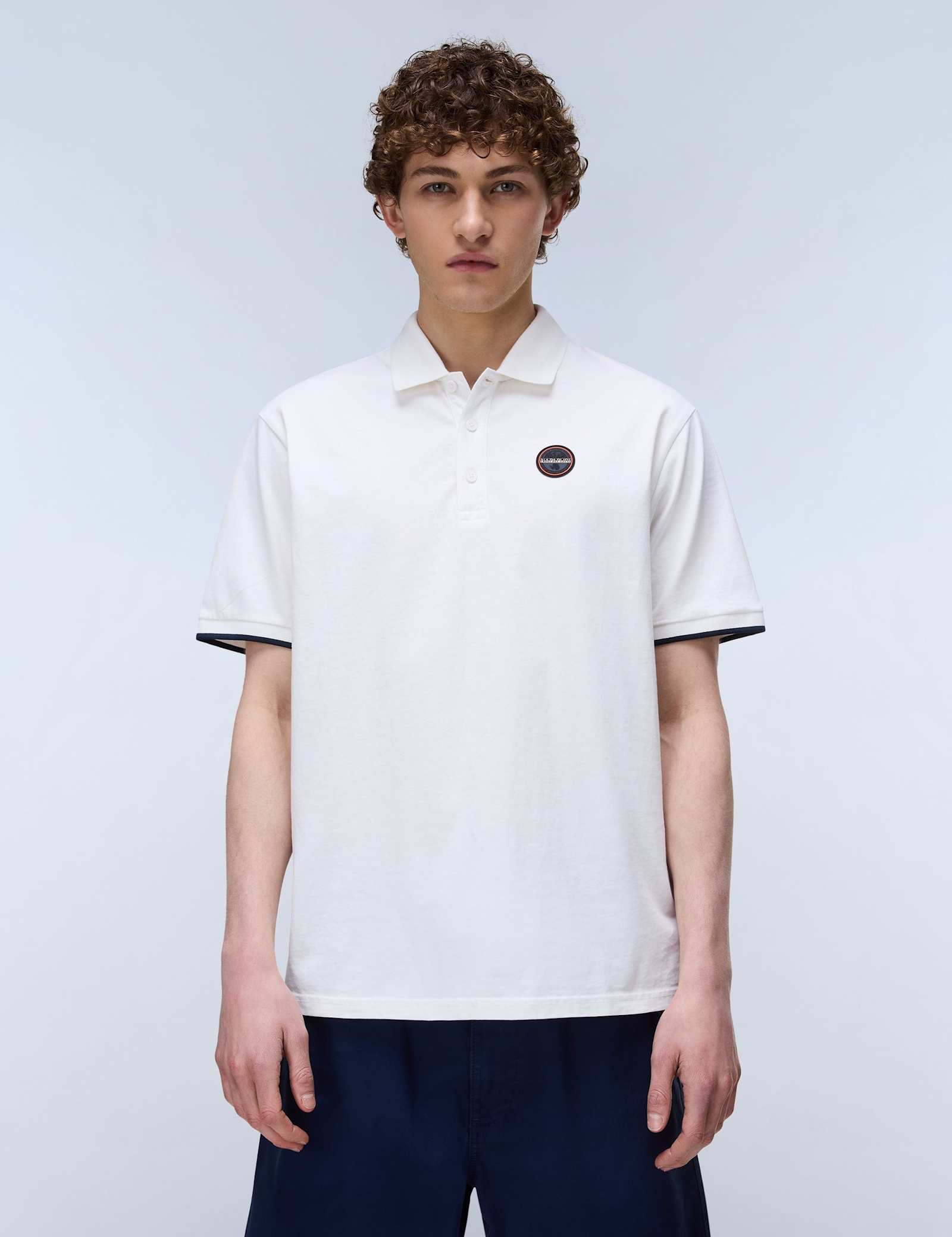 Pure Cotton Badge Polo Shirt - image 4