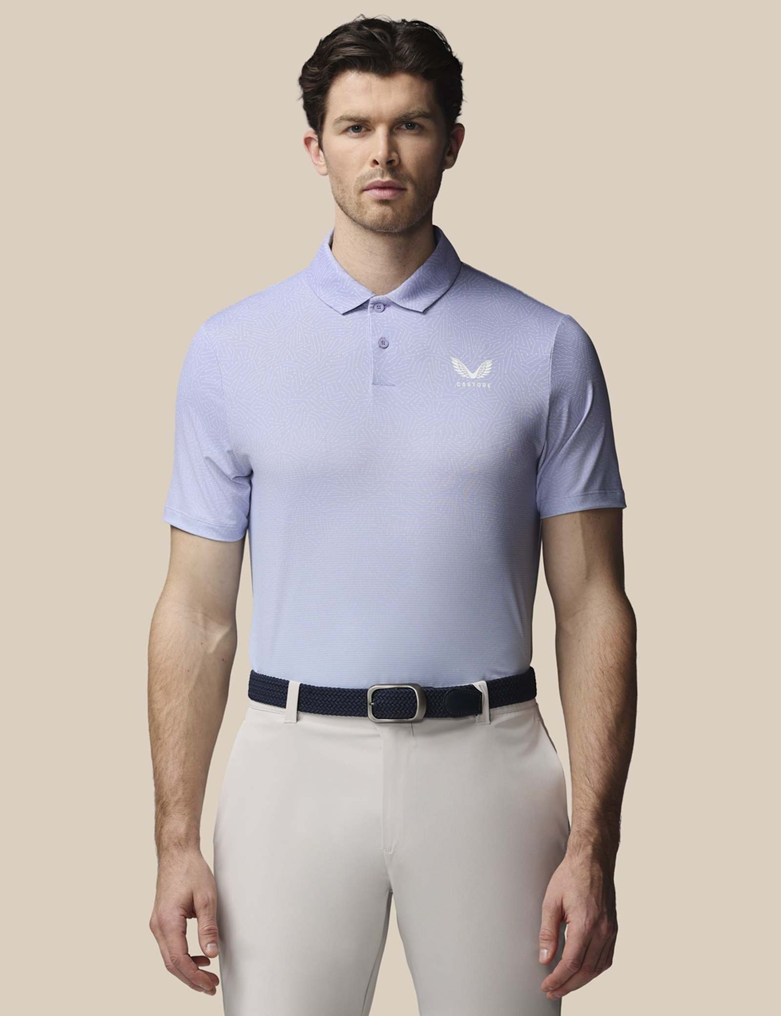 Golf Map Print Technical Polo Shirt - image 1