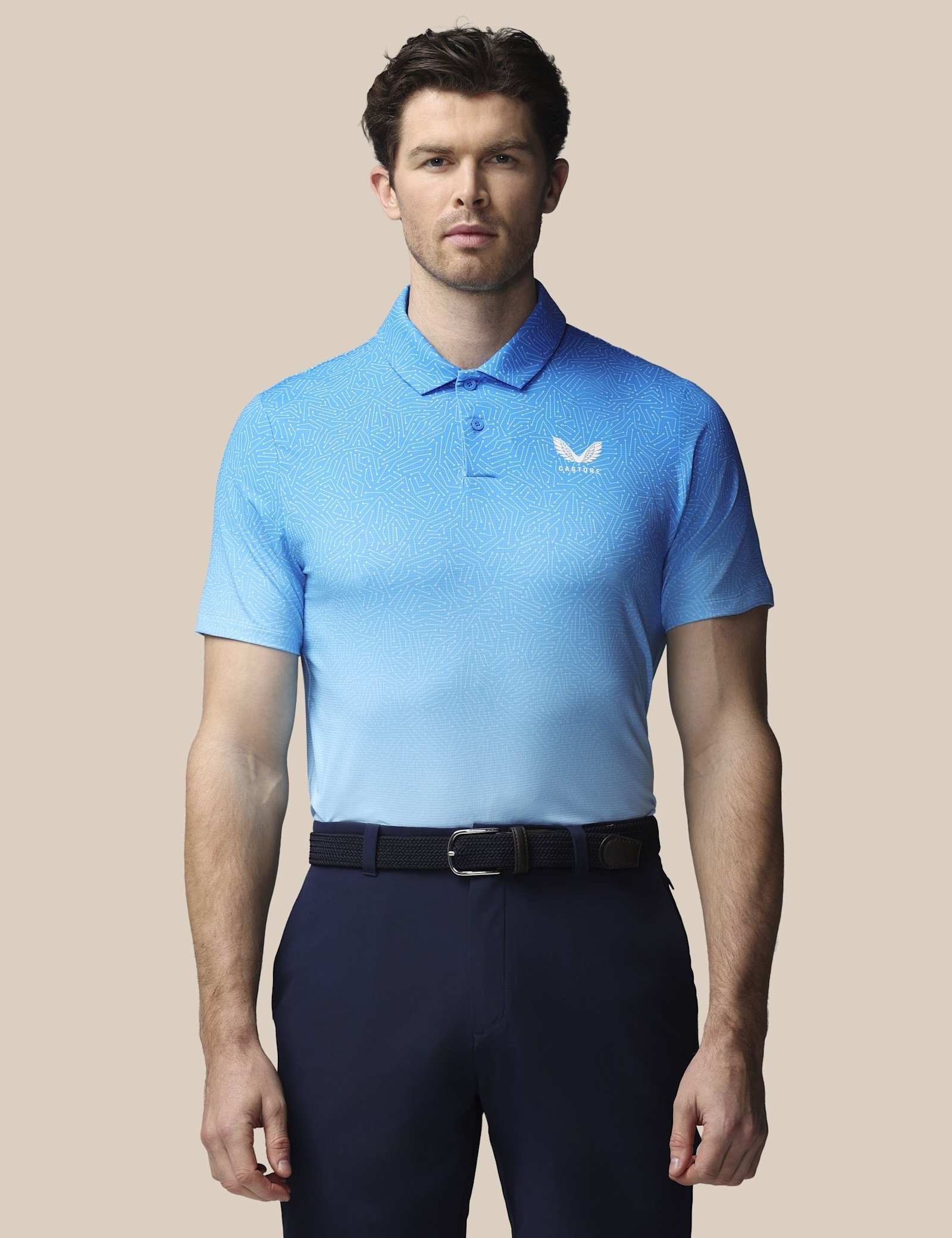 Golf Map Print Technical Polo Shirt - image 2