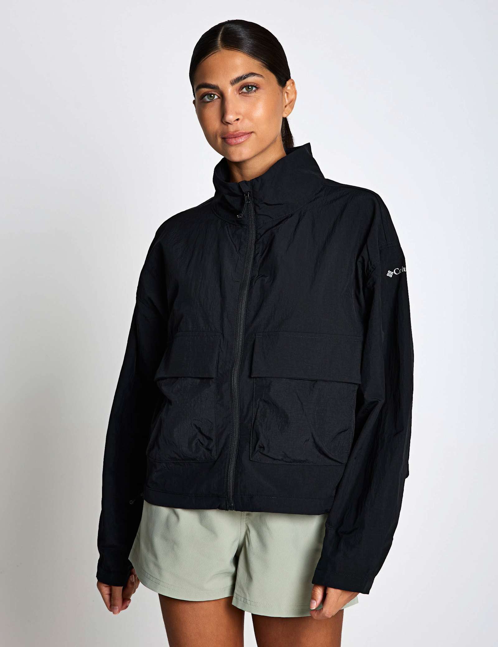 Paracutie Zip Up Cropped Windbreaker Jacket - image 1
