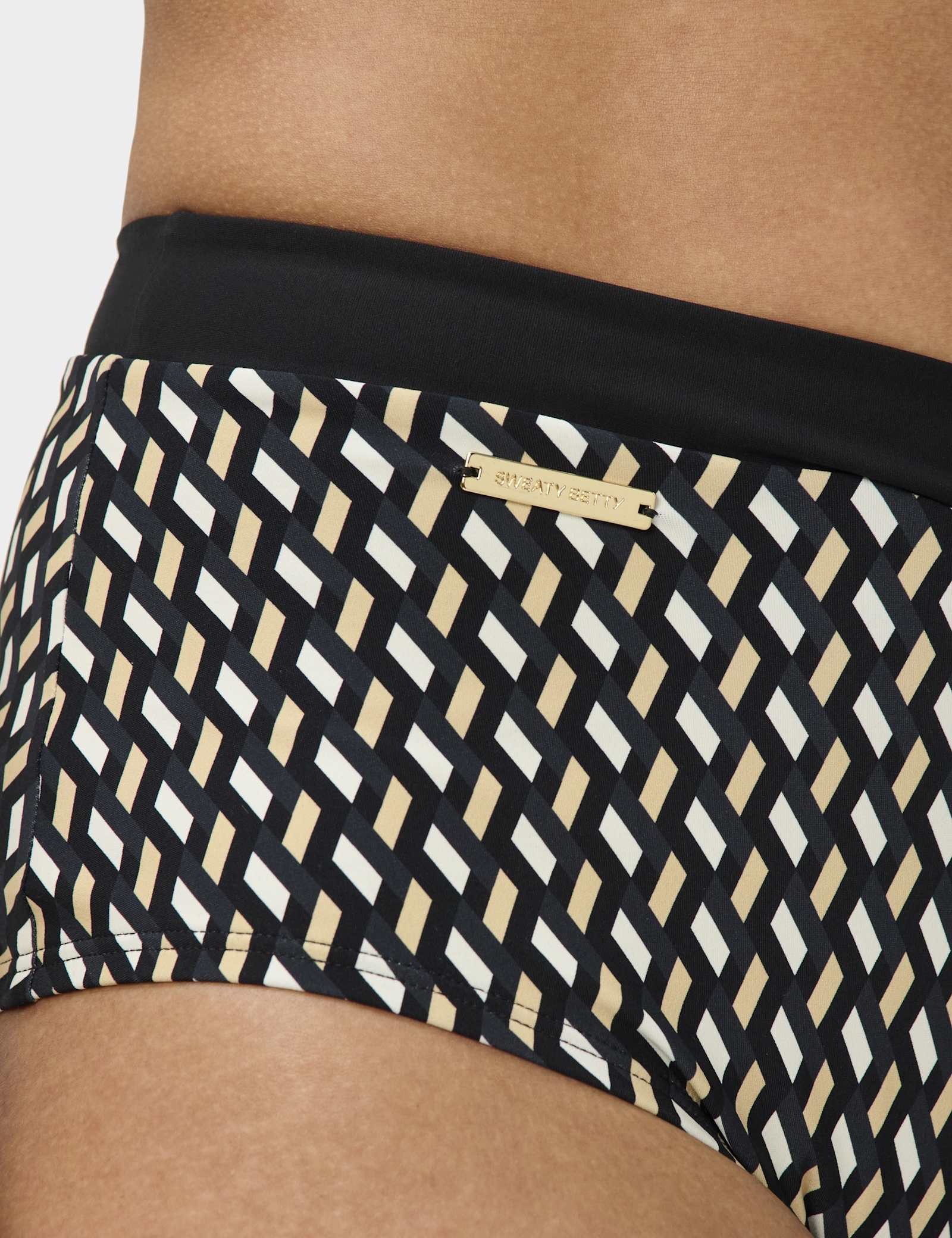 Geometric High Waisted Bikini Bottoms - image 3