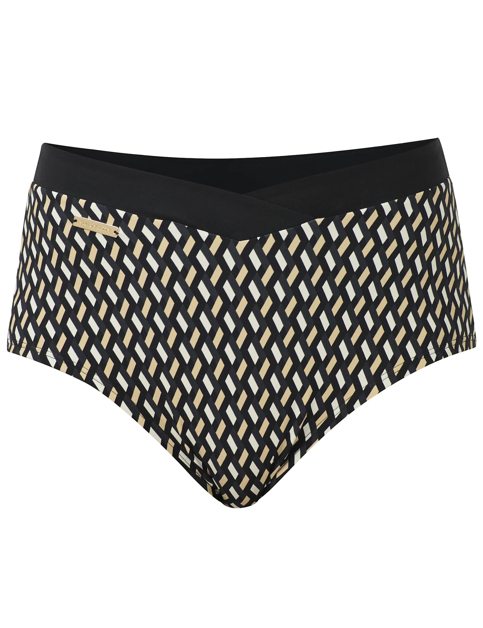 Geometric High Waisted Bikini Bottoms - image 1