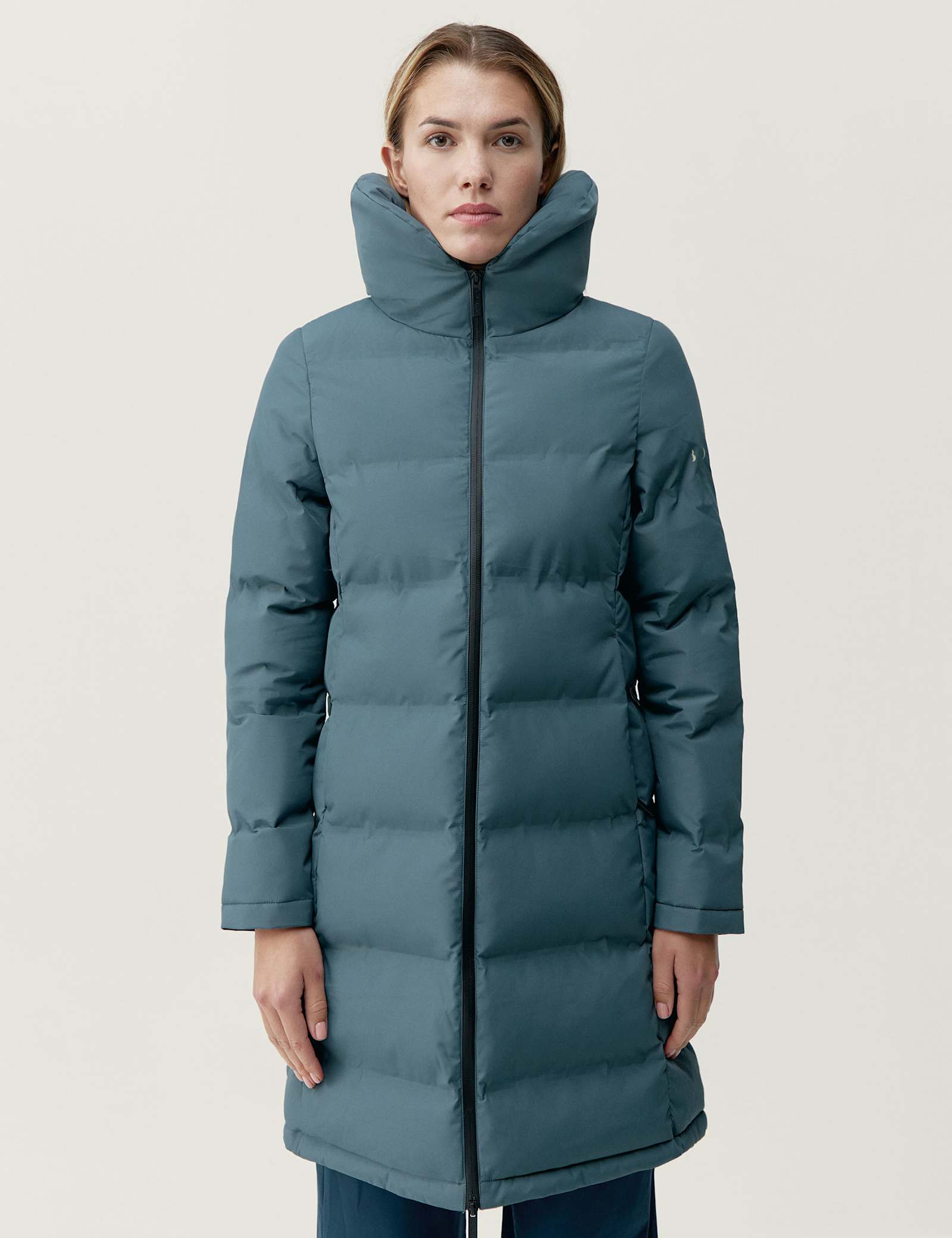 Funnel Neck Longline Puffer Coat - image 2