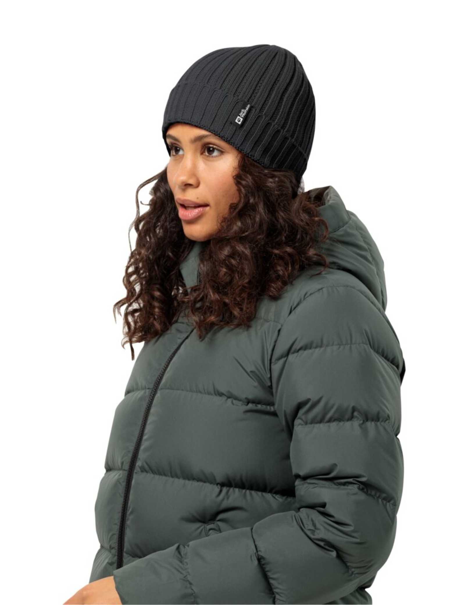 Wool Blend Ribbed Beanie Hat - image 2