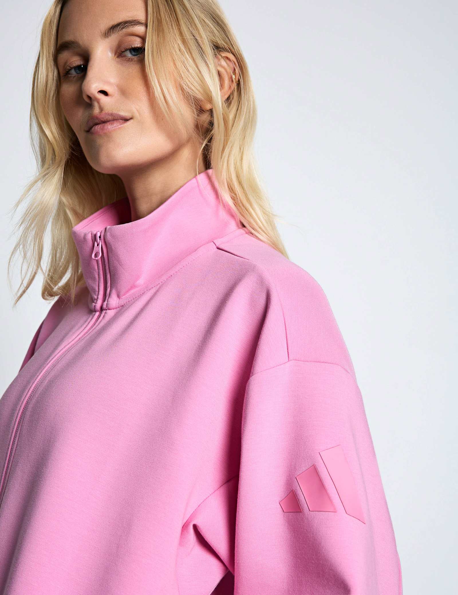 Soft Lux Zip Up Sweatshirt with Modal - image 4