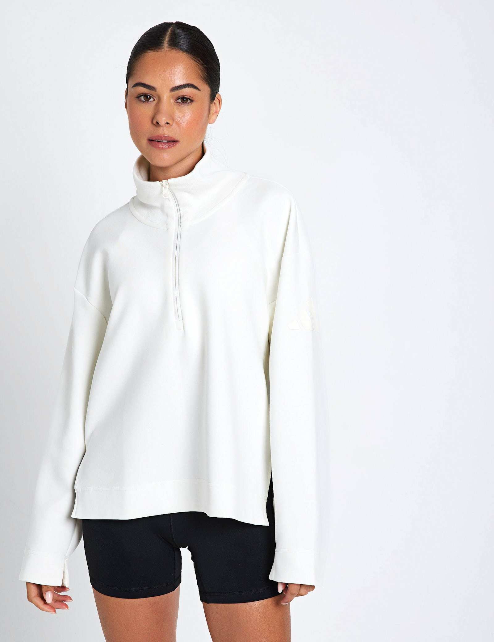 Soft Lux Quarter-Zip Sweatshirt with Modal - image 1