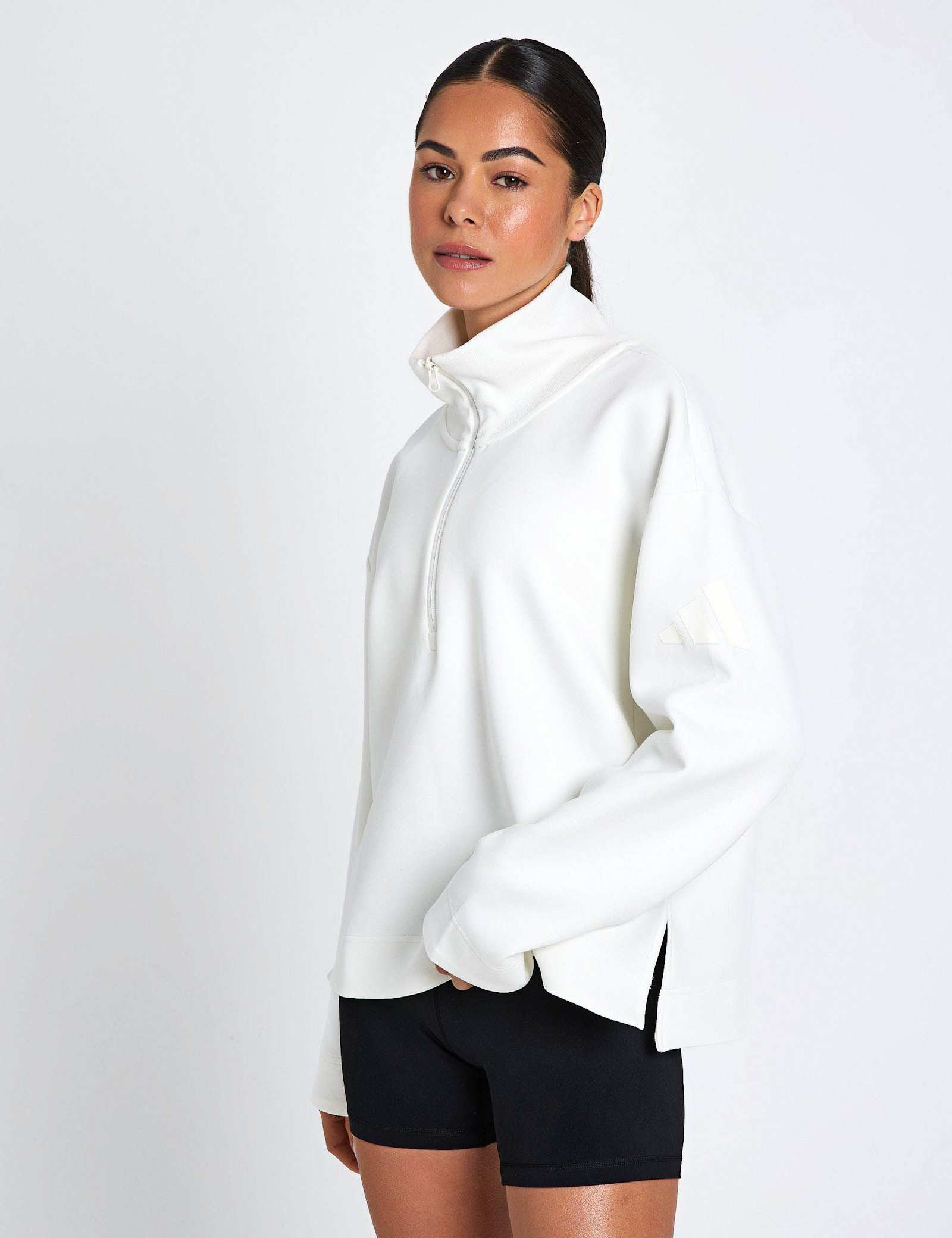 Soft Lux Quarter-Zip Sweatshirt with Modal - image 3