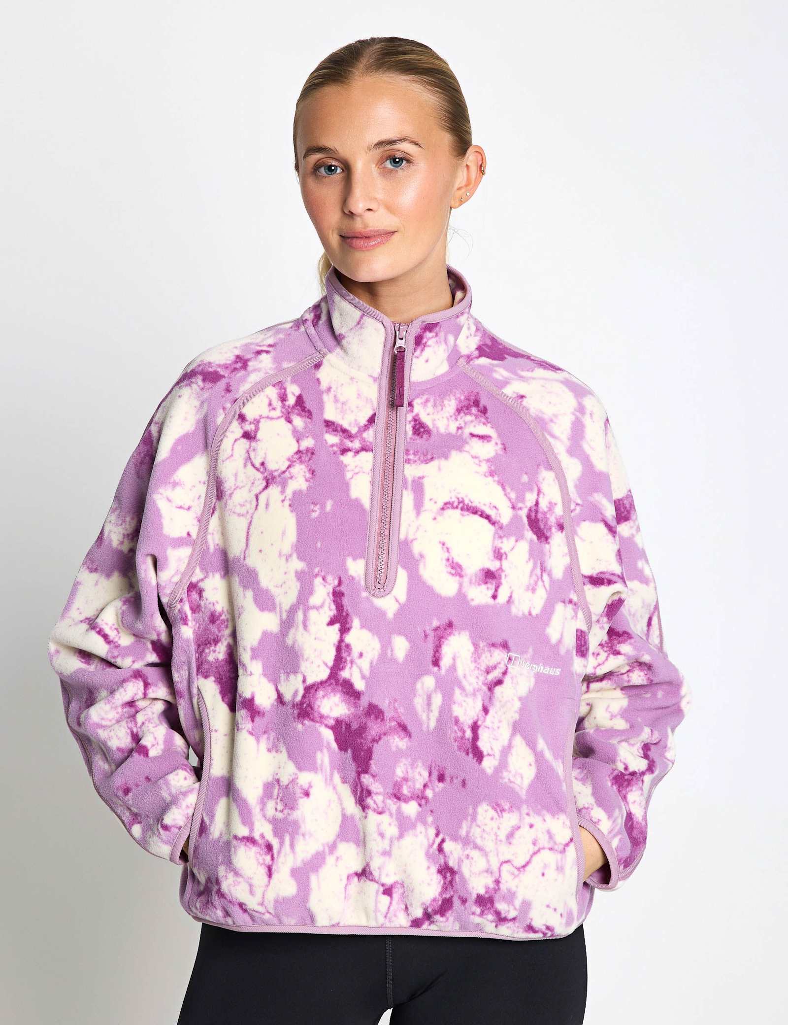 Bamburgh Printed Half Zip Funnel Neck Fleece - image 1