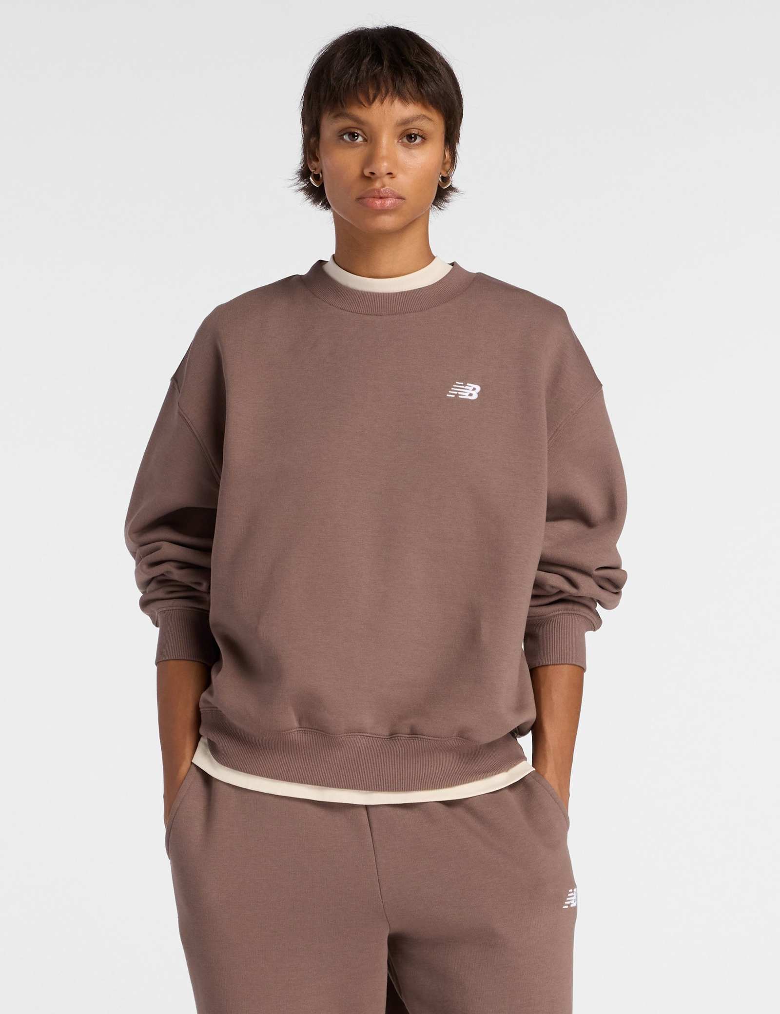 Cotton Rich Fleece Crew Neck Sweatshirt - image 1