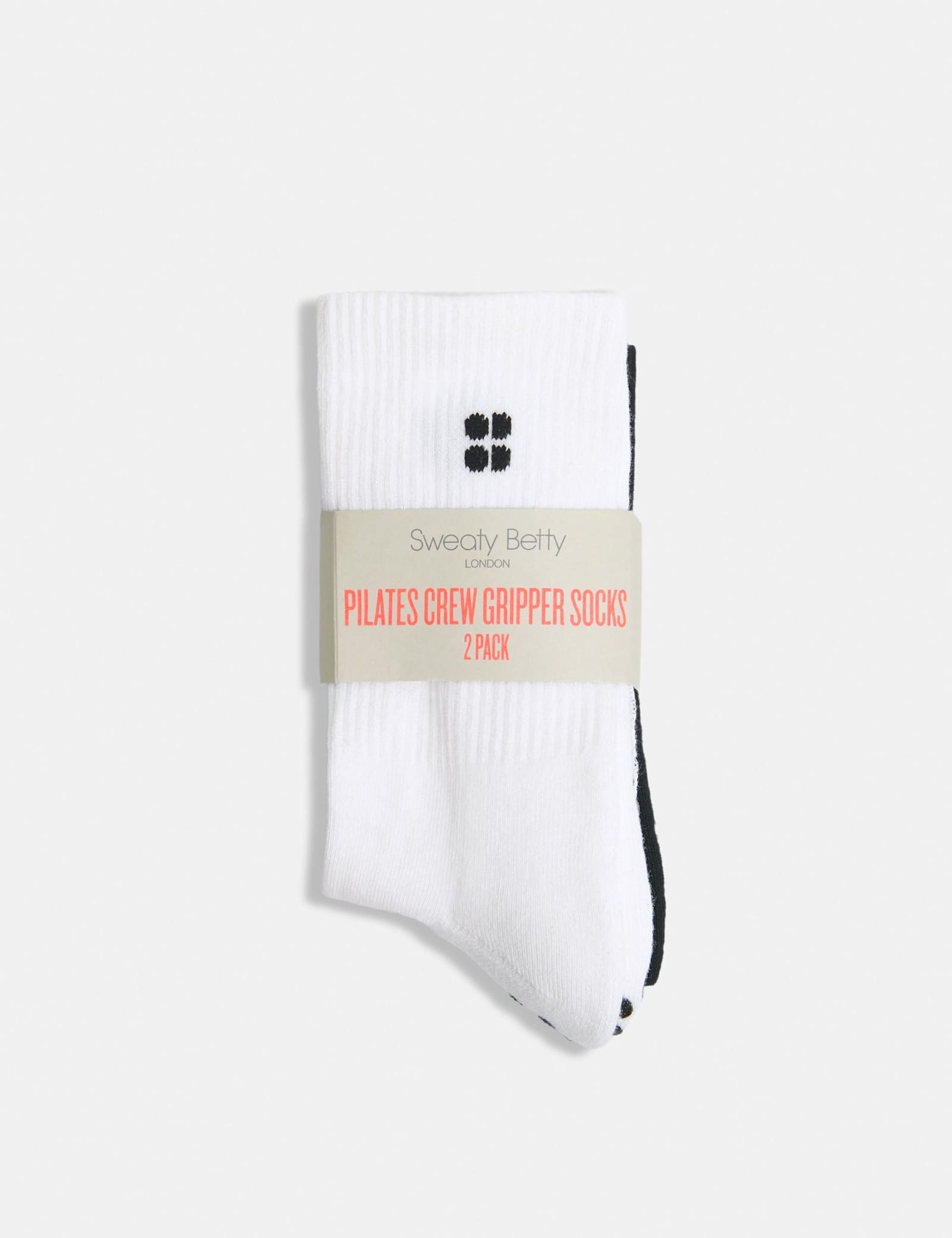 2 Pack Pilates Cotton Rich Crew Gripper Socks - image 2