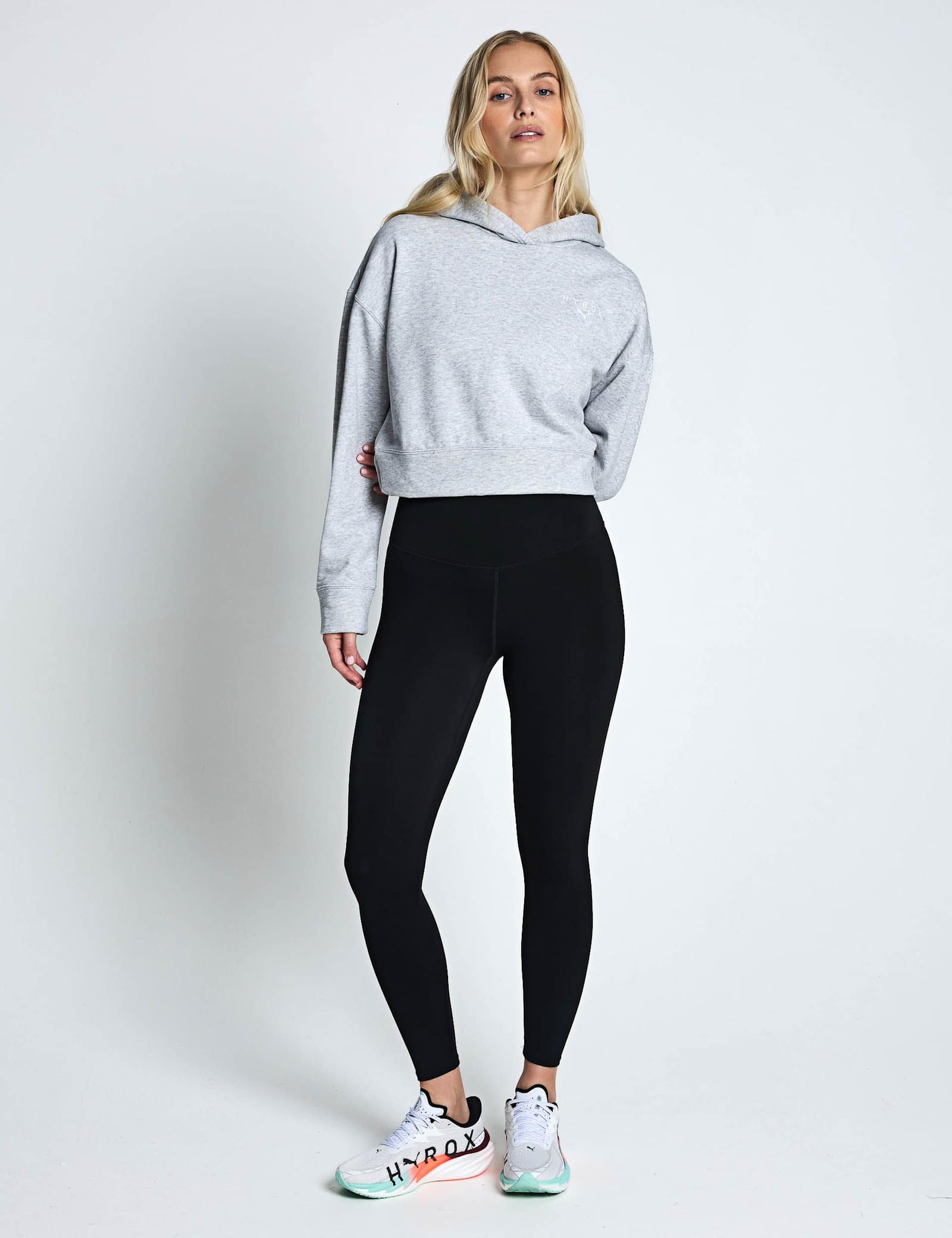 X Hyrox World Cotton Rich Crop Hoodie - image 5