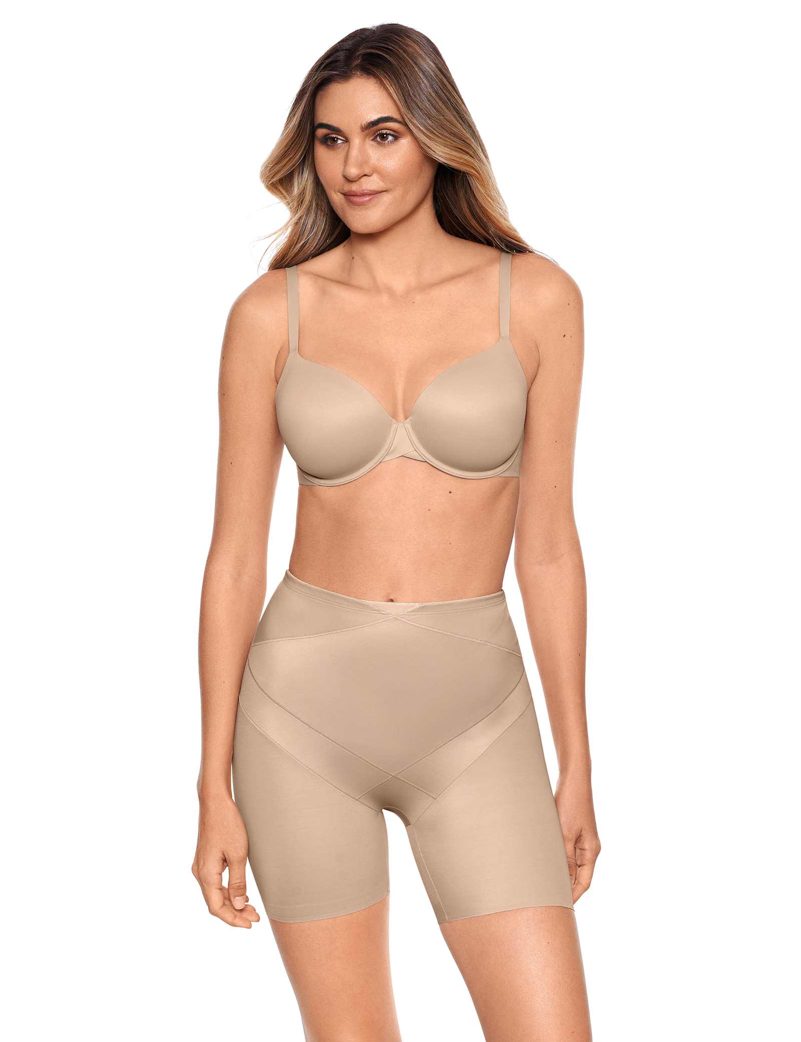 Extra Firm Control Sheer Panelled Shaping Shorts - image 1