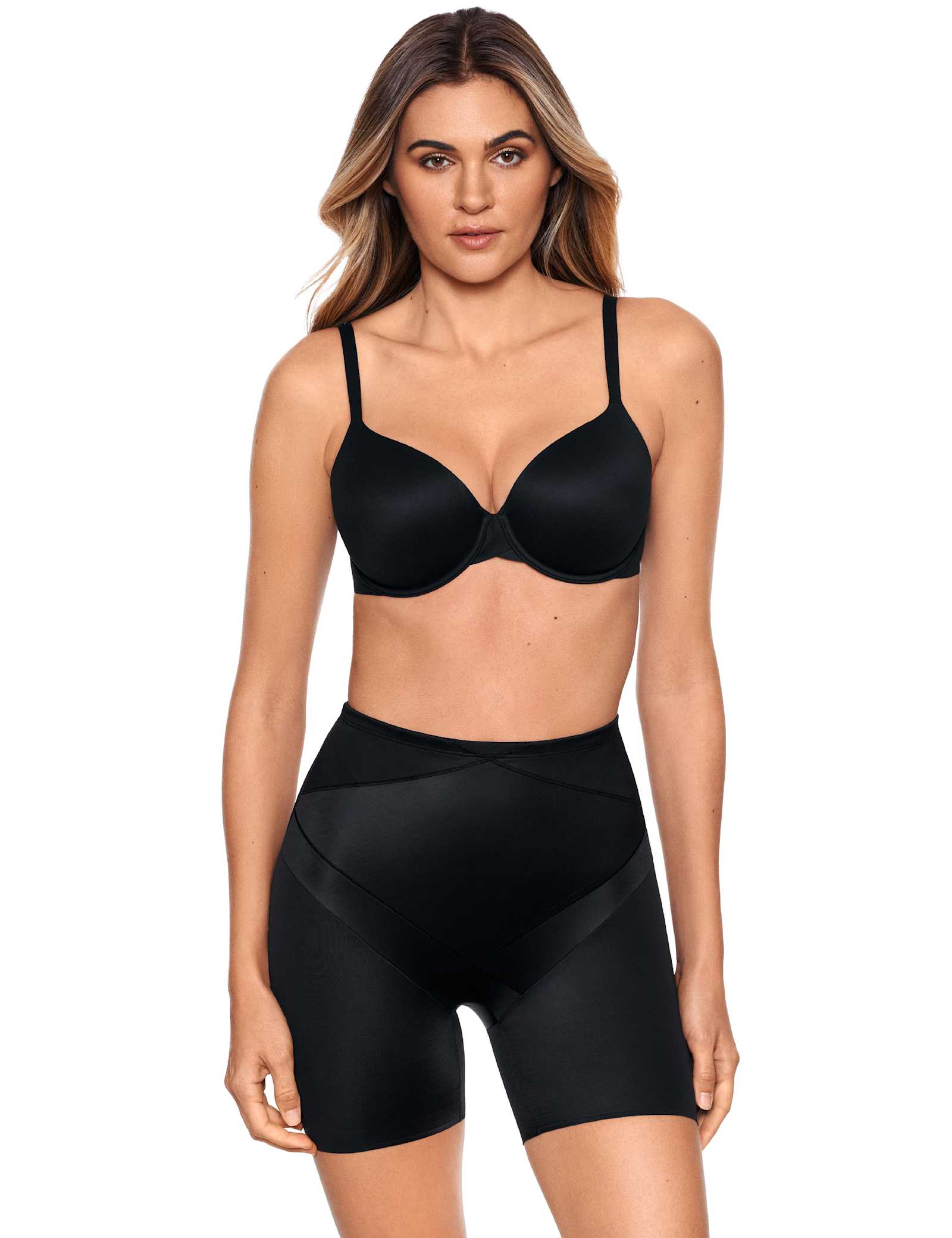 Extra Firm Control Sheer Panelled Shaping Shorts - image 2