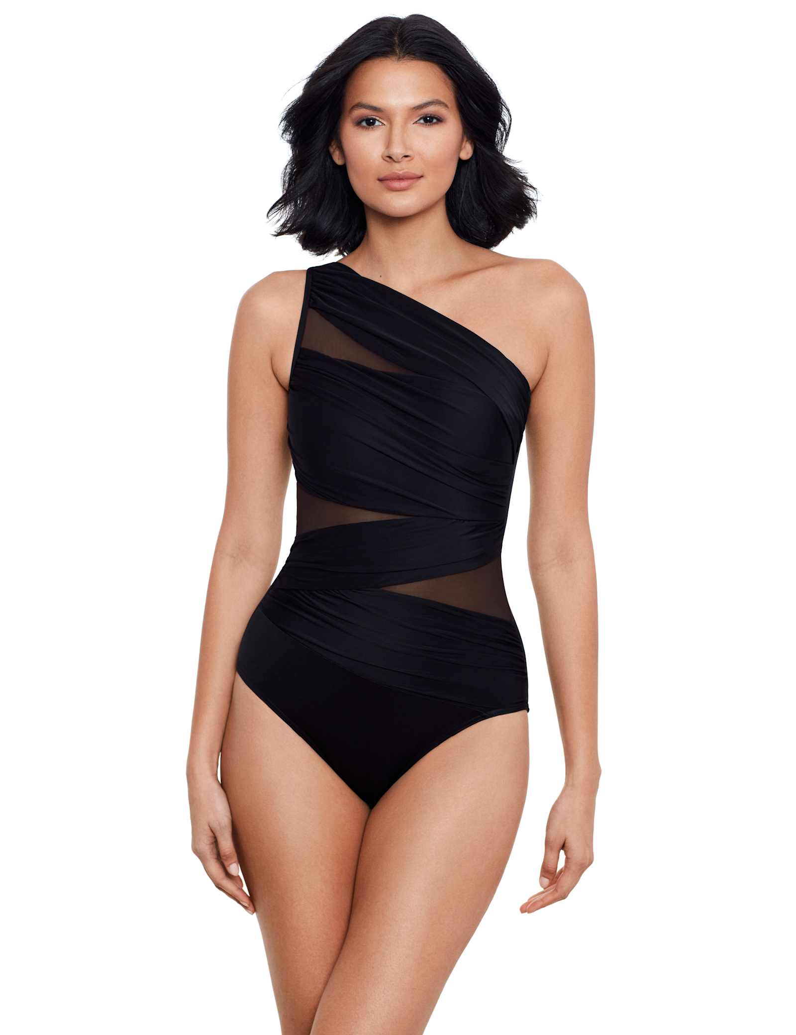 Network Jena Extra Firm Control Lycra Xtra Life Non-Wired One Shoulder Swimsuit - image 5