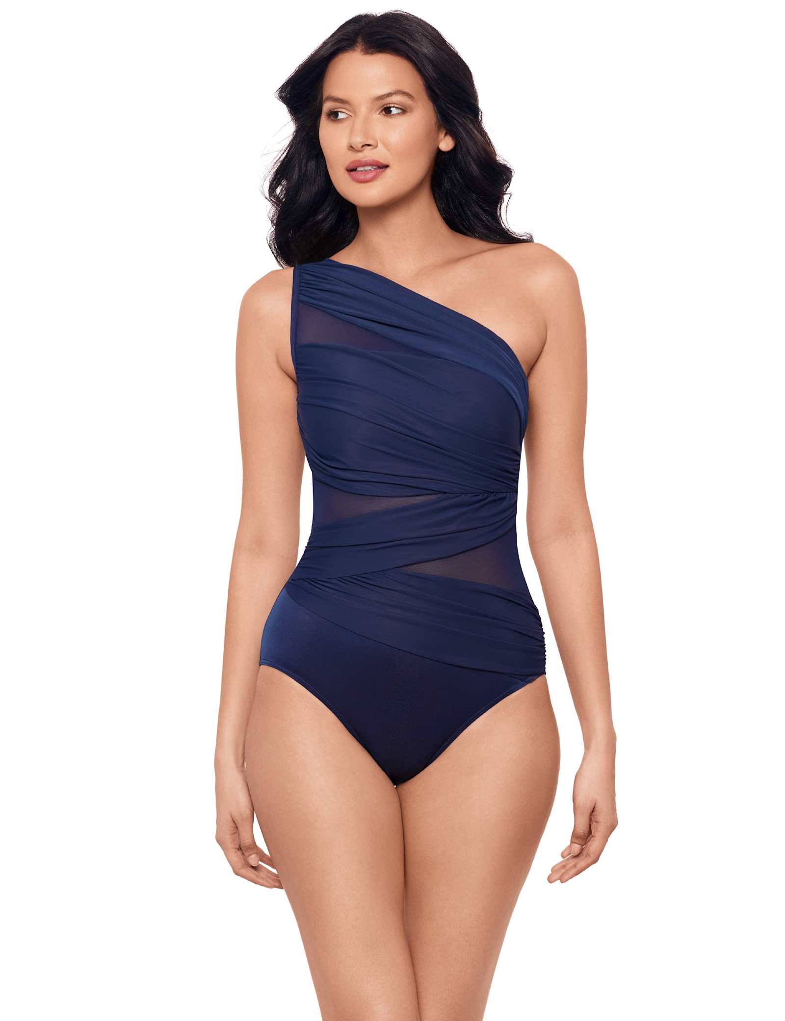 Extra Firm Control Under-Wired One Shoulder Gathered Swimsuit - image 5