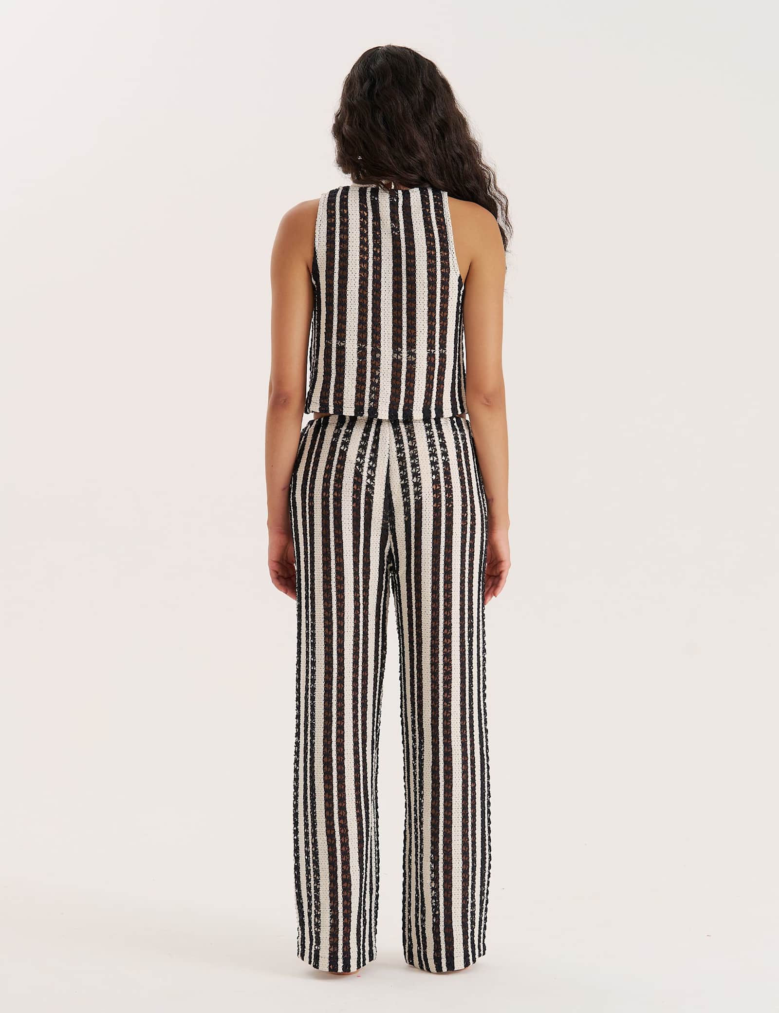 Calista Cotton Rich Striped Beach Trousers - image 4