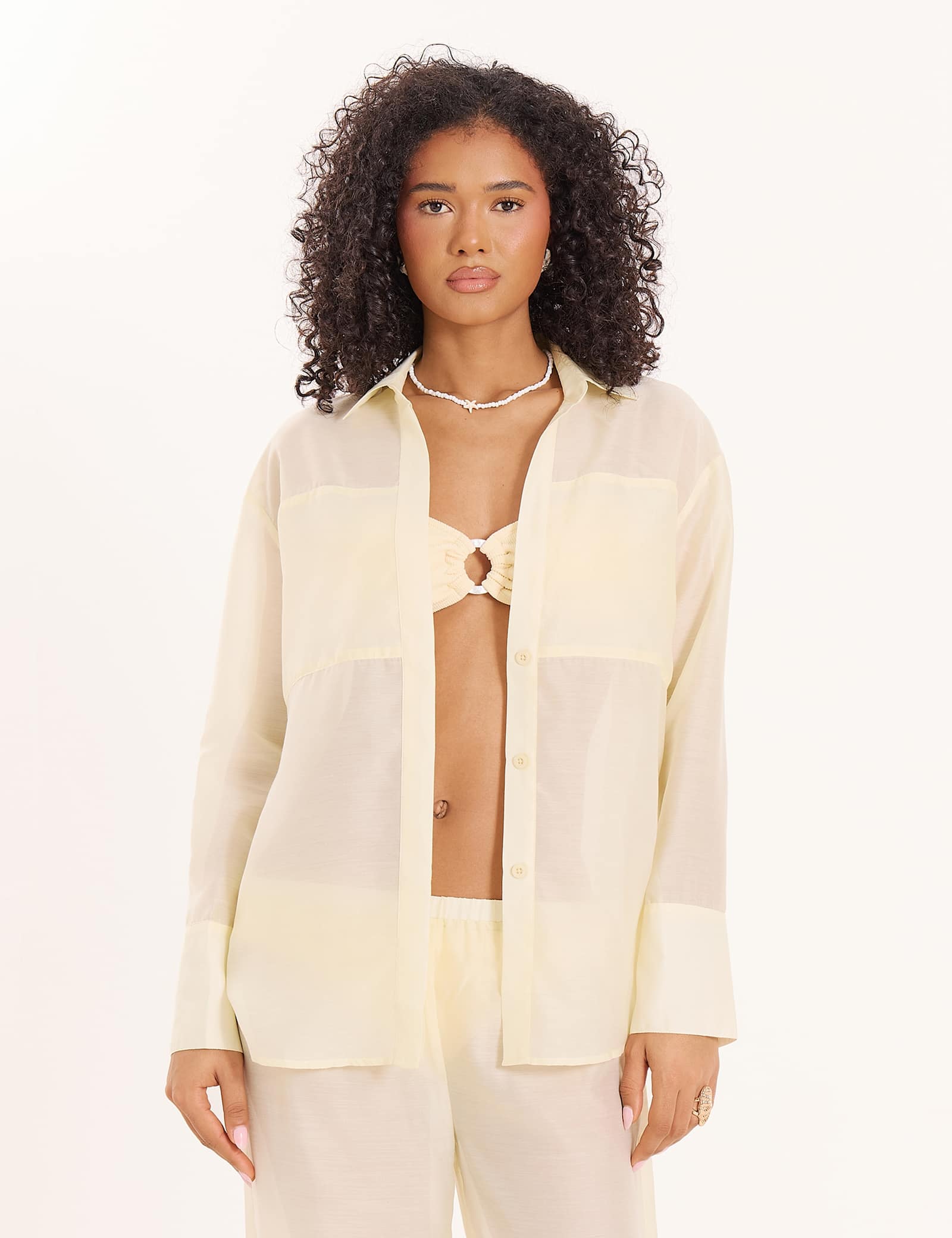 Collared Button Through Relaxed Beach Shirt - image 4
