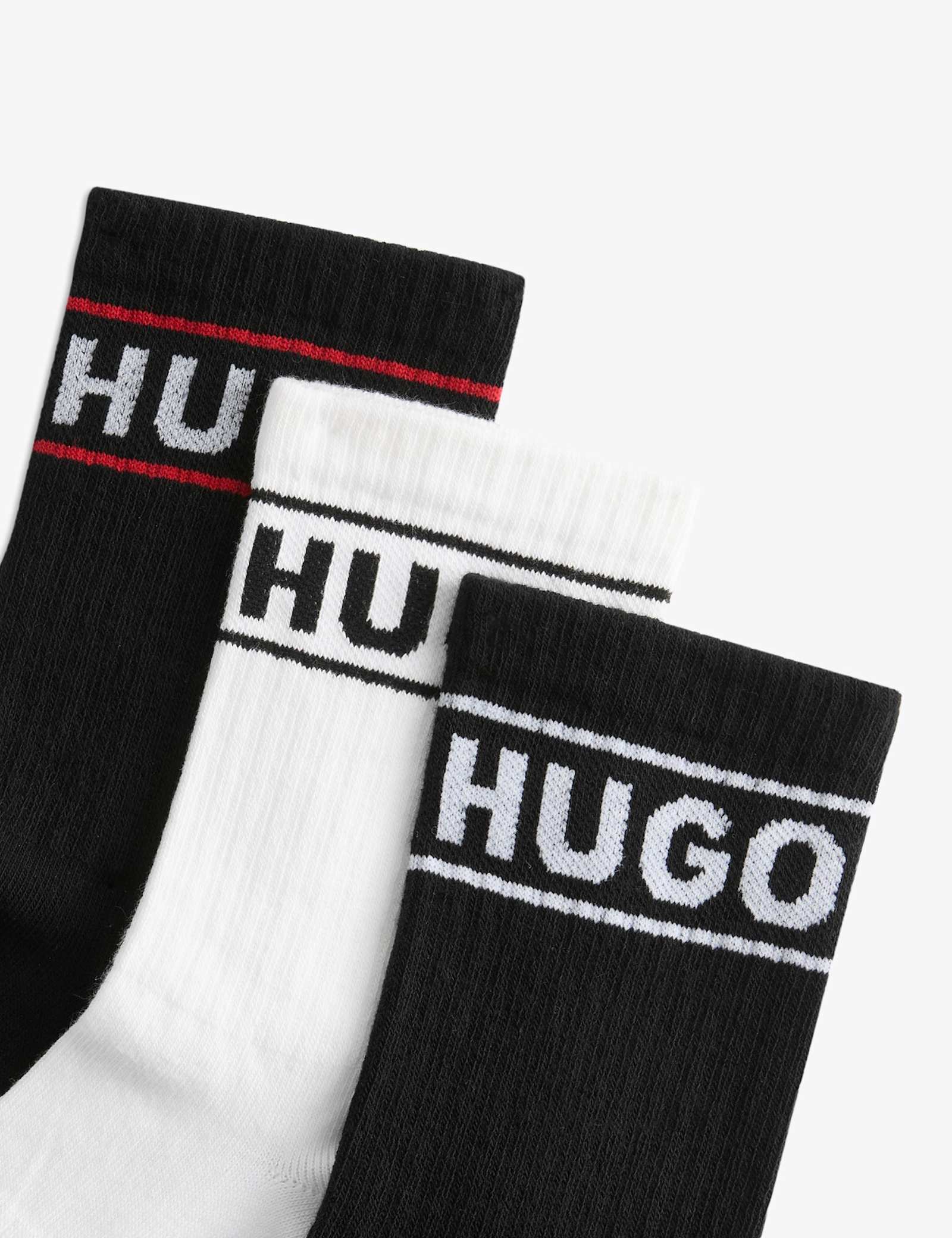 3 Pack Cotton Rich Logo Ribbed Ankle Socks - image 5