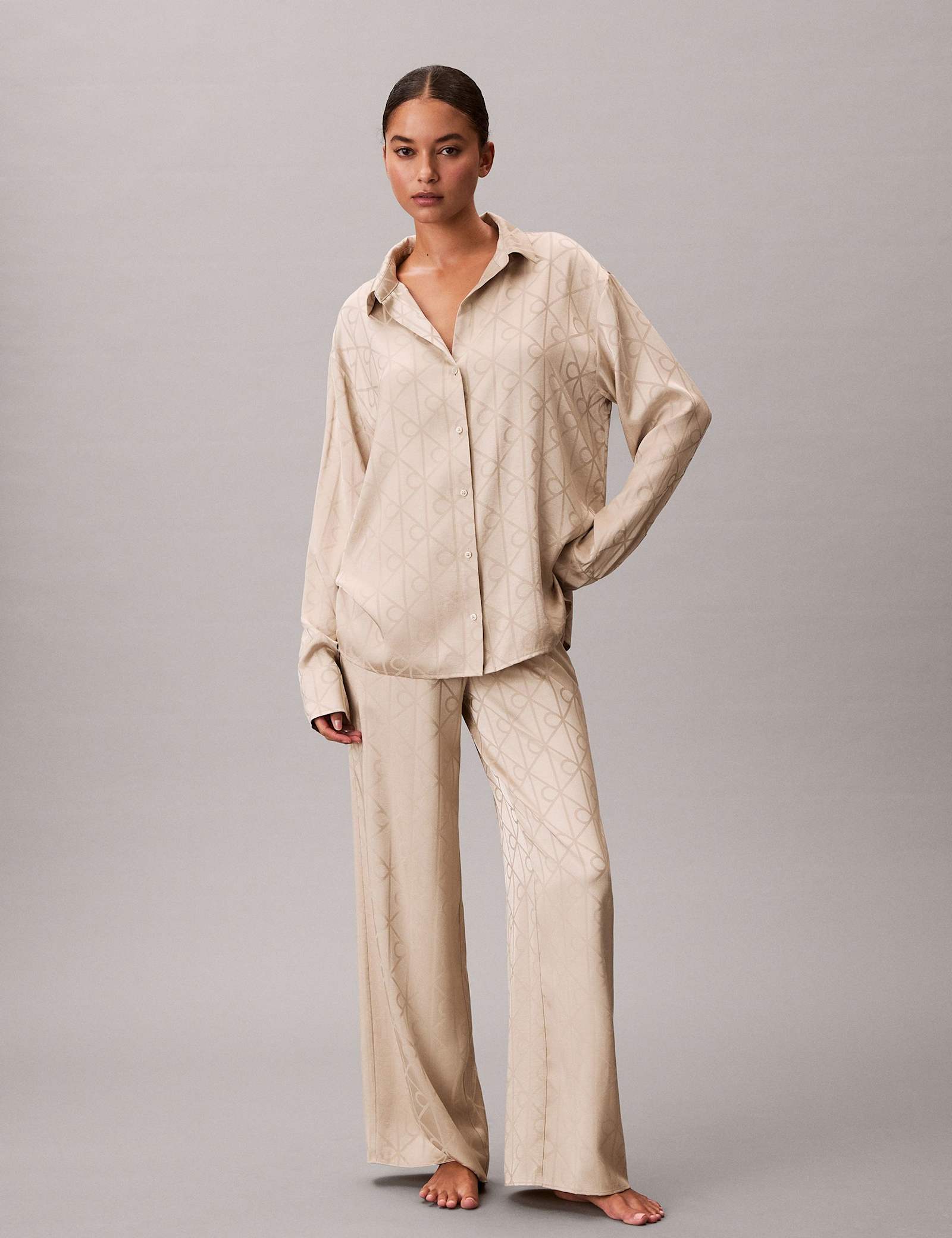 Satin Printed Pyjama Set - image 2