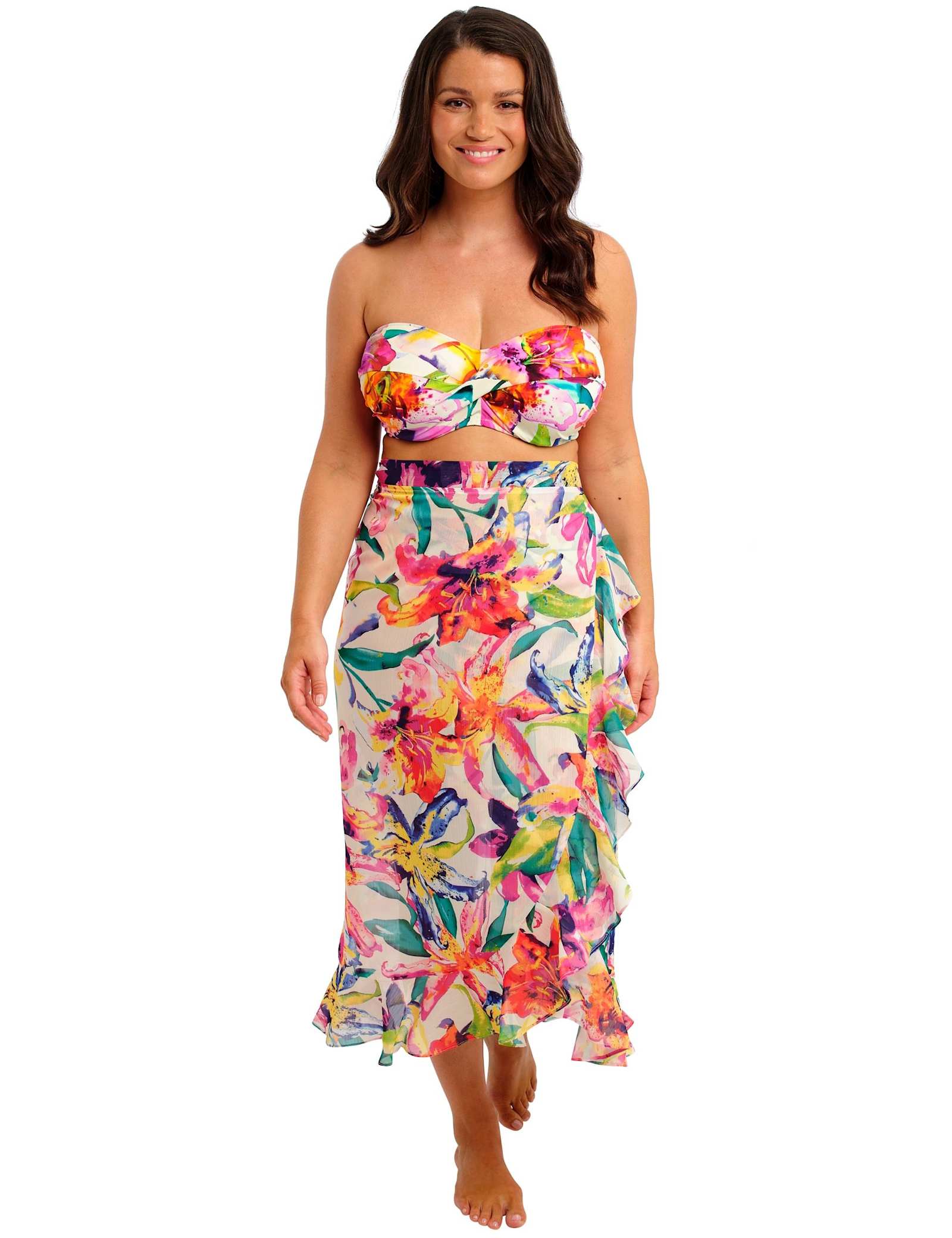 Iguazu Falls Floral Beach Cover Up Sarong - image 2