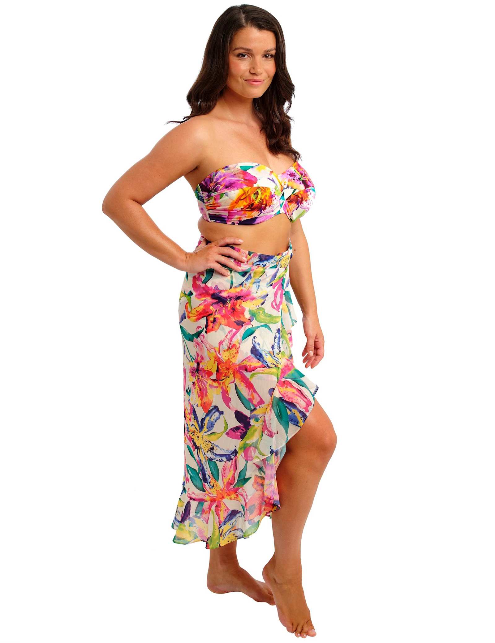 Iguazu Falls Floral Beach Cover Up Sarong - image 3