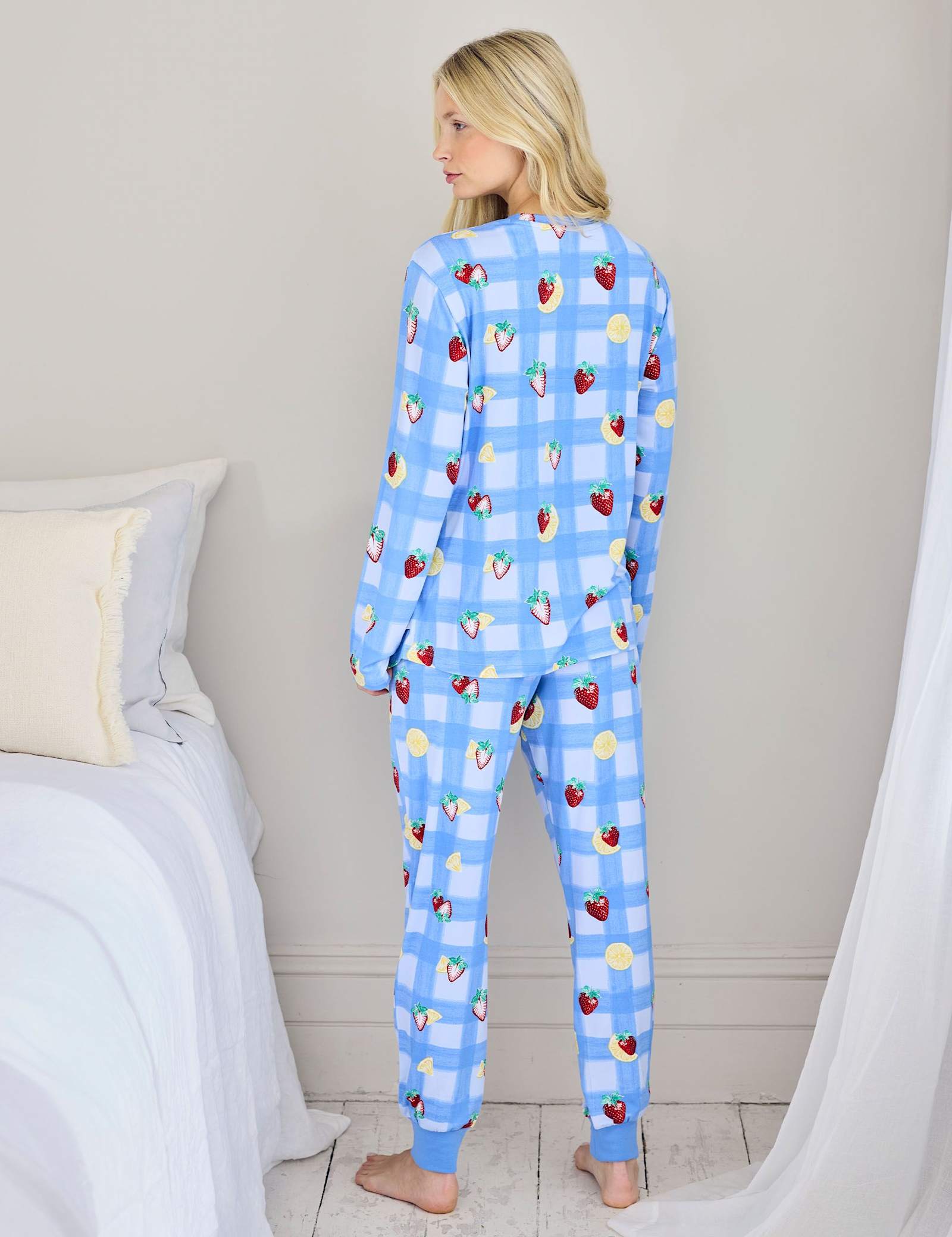 Maternity Fruit Print Crew Neck Pyjama Set - image 2