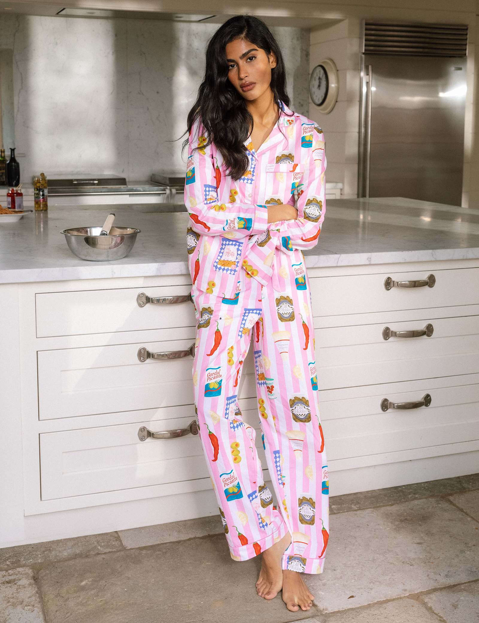 Pure Cotton Food Print Pyjama Set - image 1