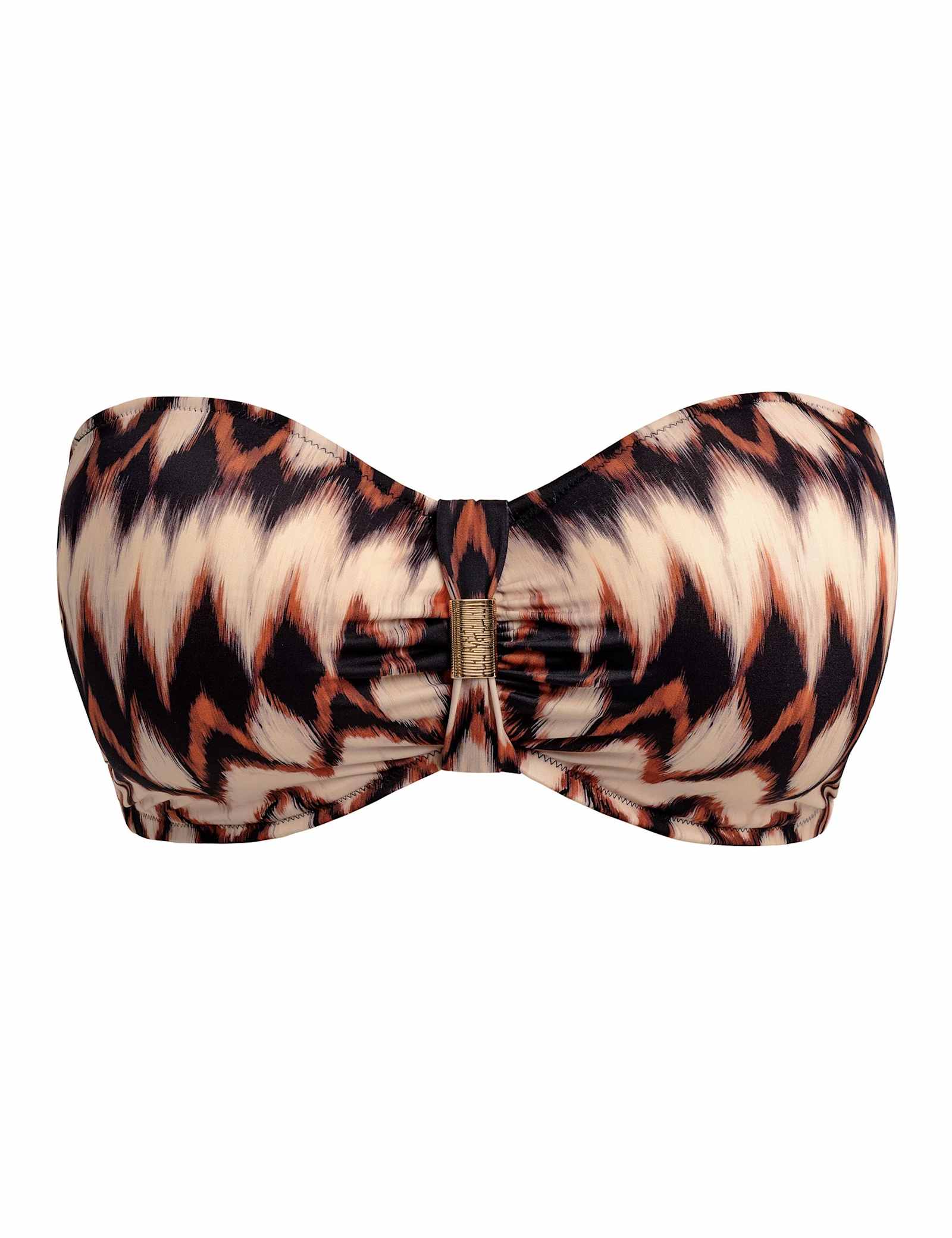 Printed Wired Bandeau Bikini Top - image 1