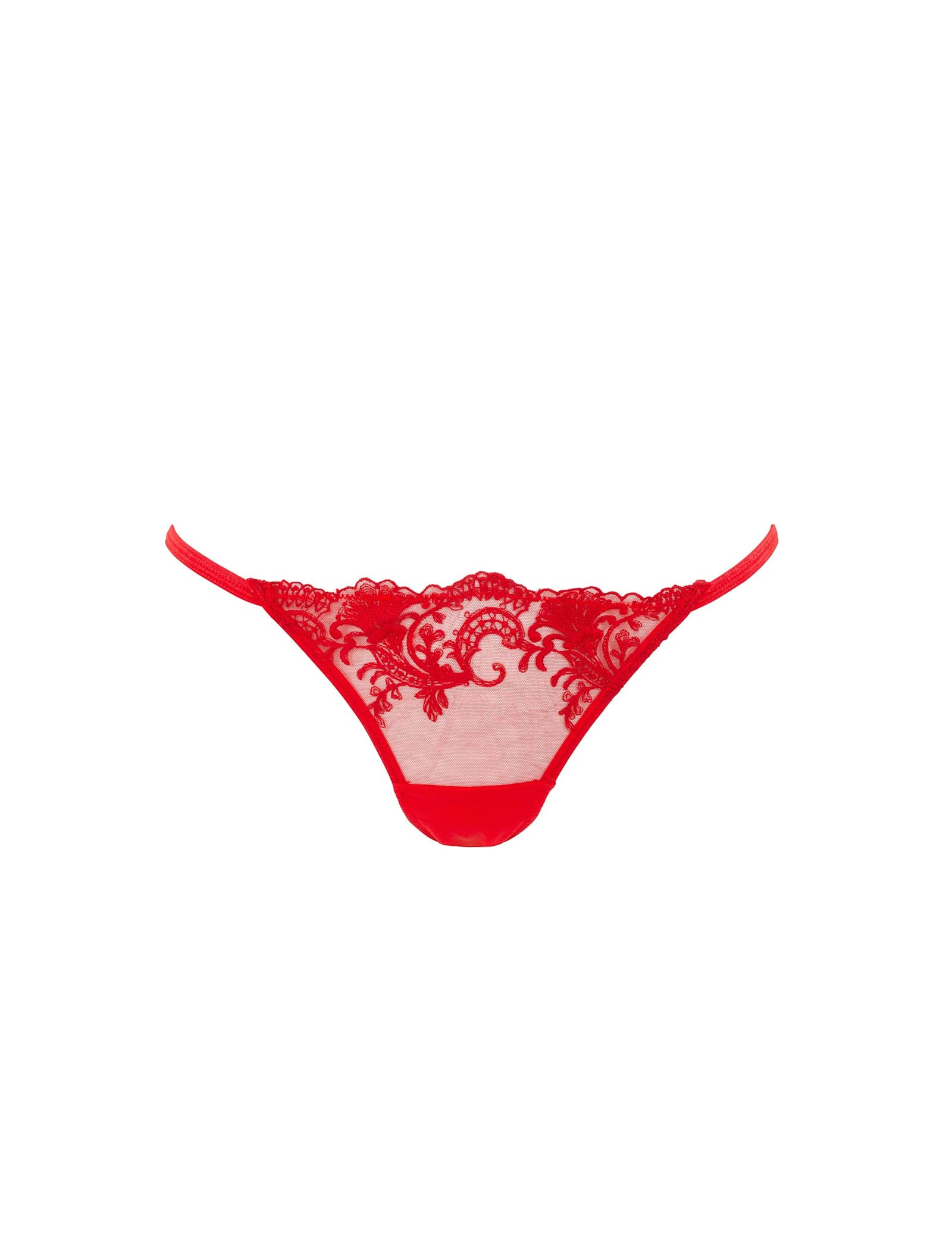 Marseille Embroidered Mesh Thong - image 2