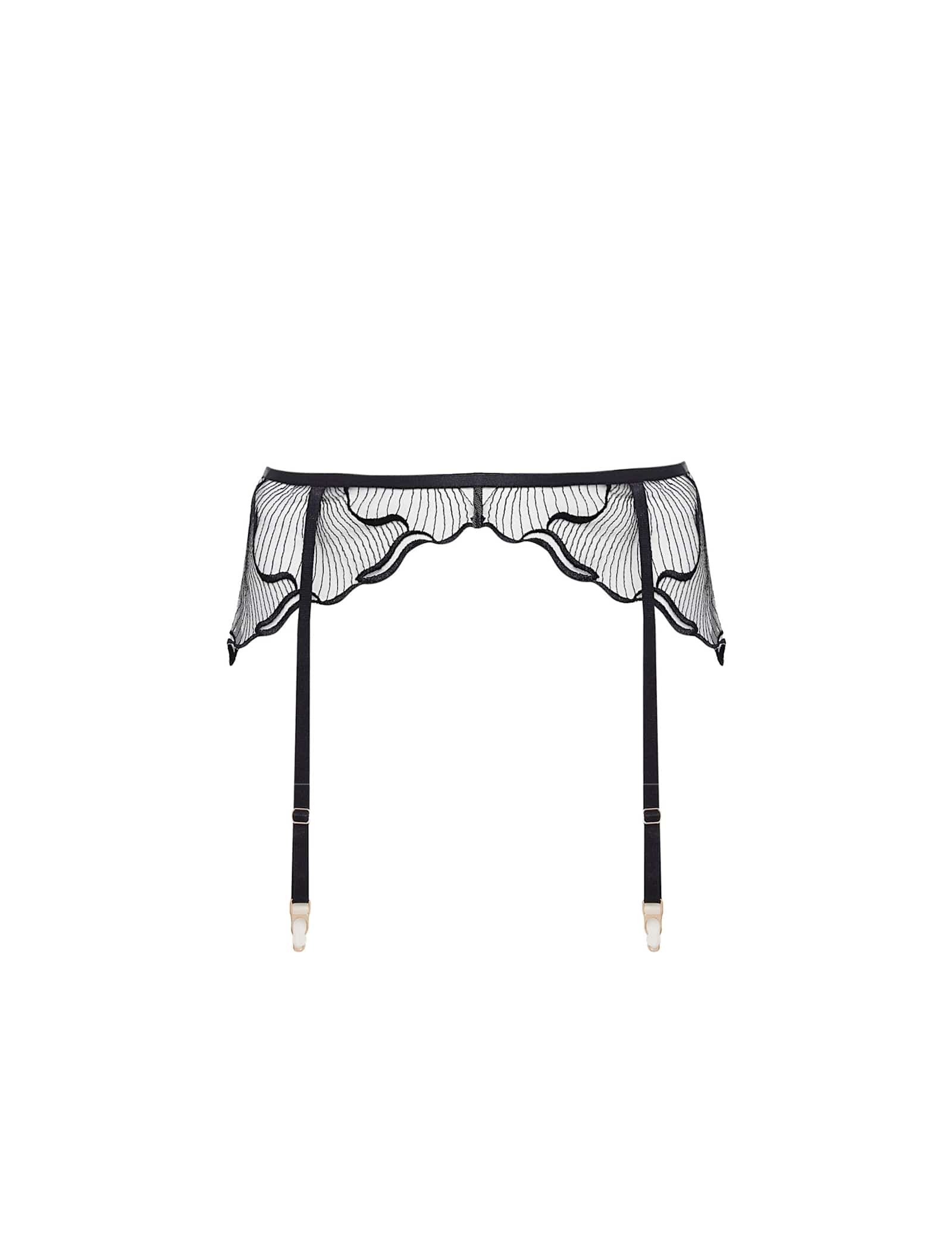 Marabel Embroidered Sheer Suspender - image 1
