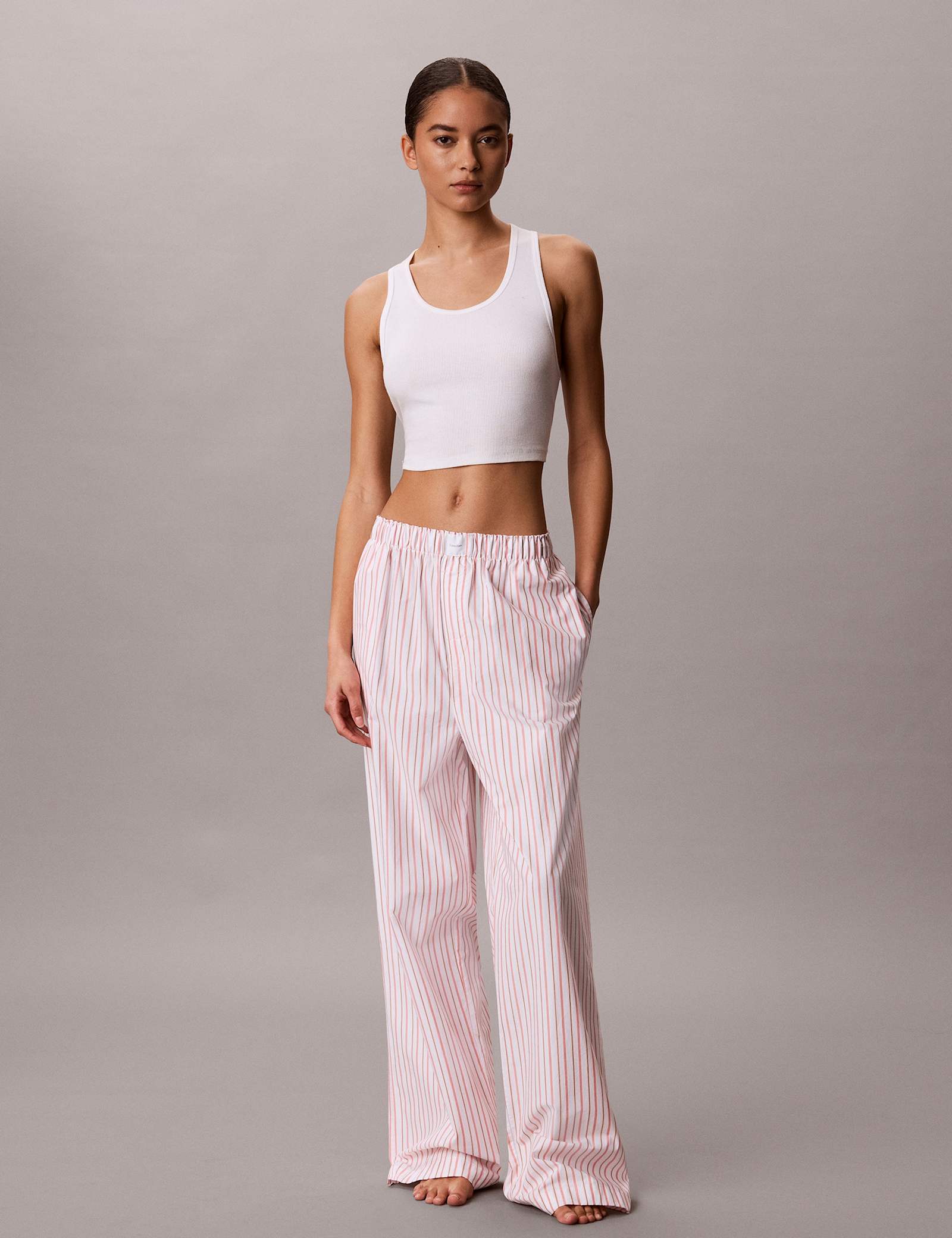 Pure Cotton Poplin Striped Pyjama Bottoms - image 3