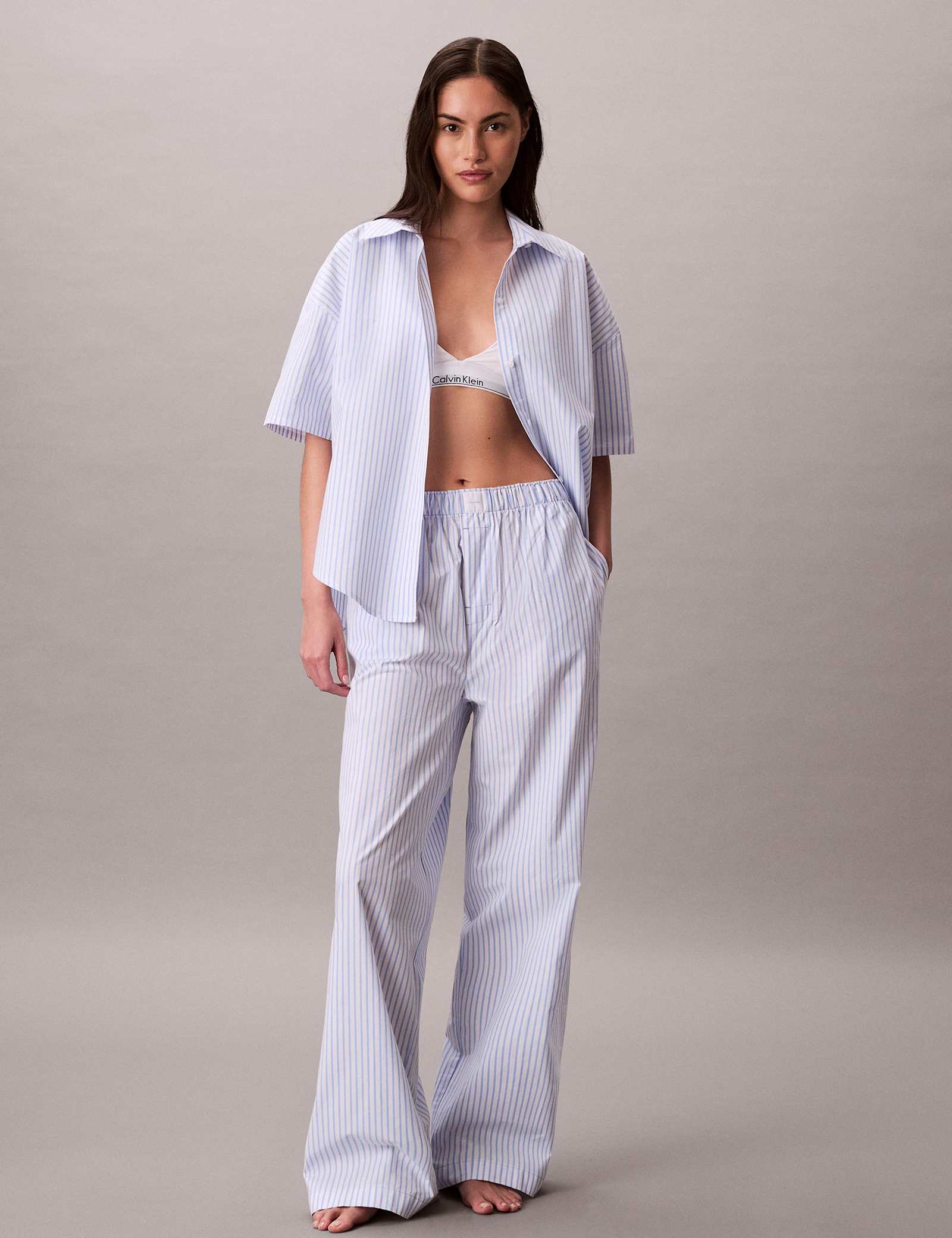 Pure Cotton Striped Pyjama Shirt - image 1