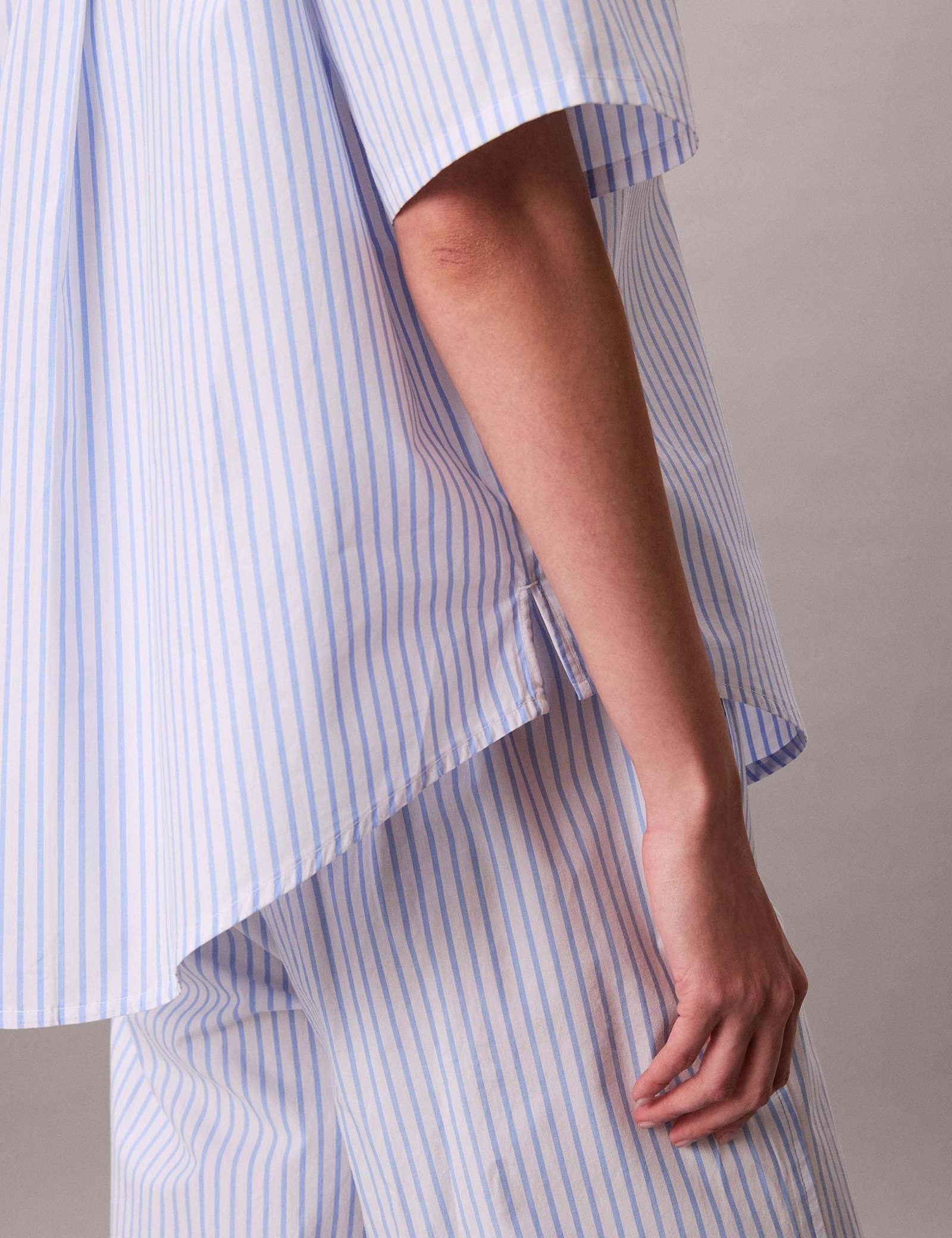Pure Cotton Striped Pyjama Shirt - image 4