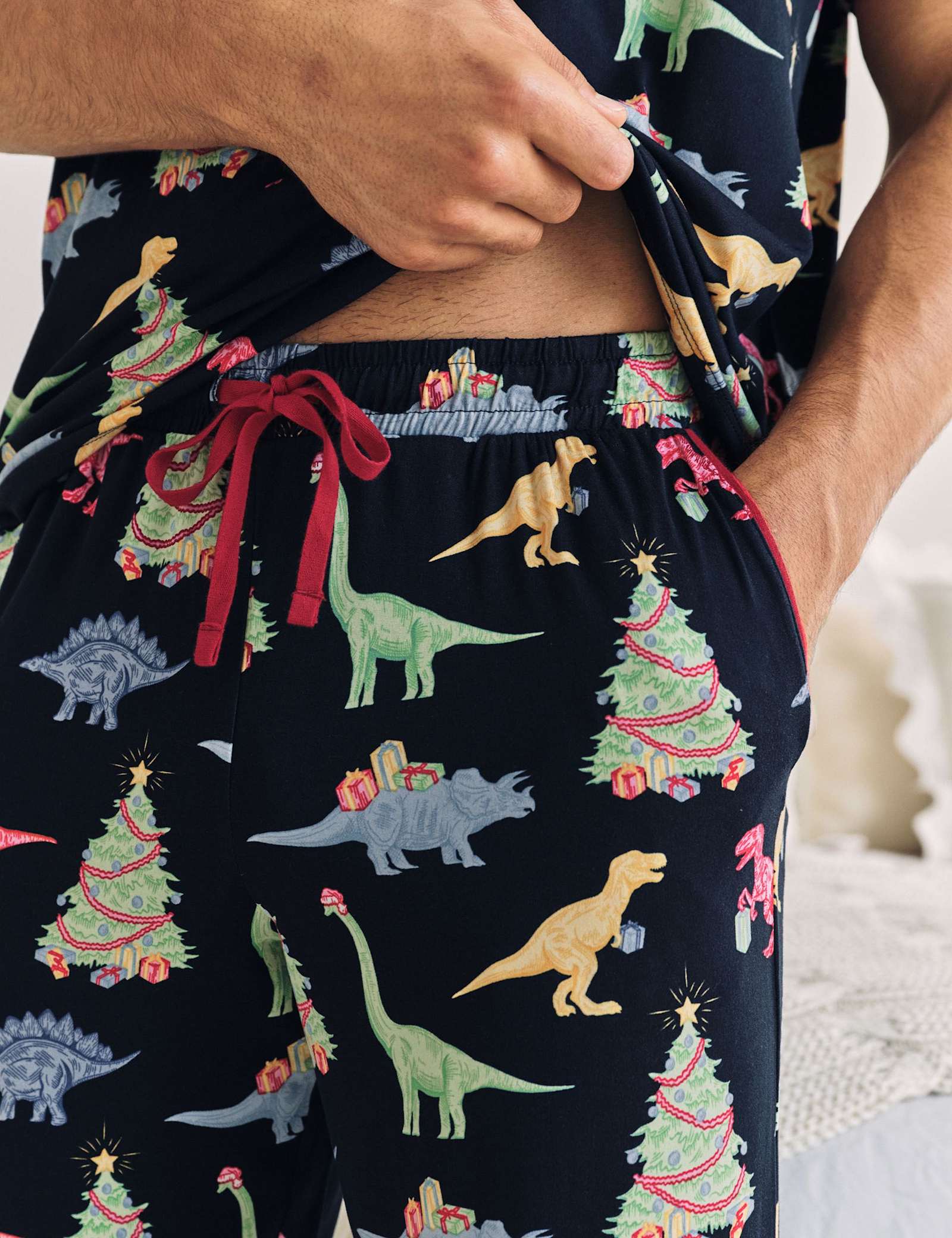 Christmas Dinosaur Pyjama Set - image 2