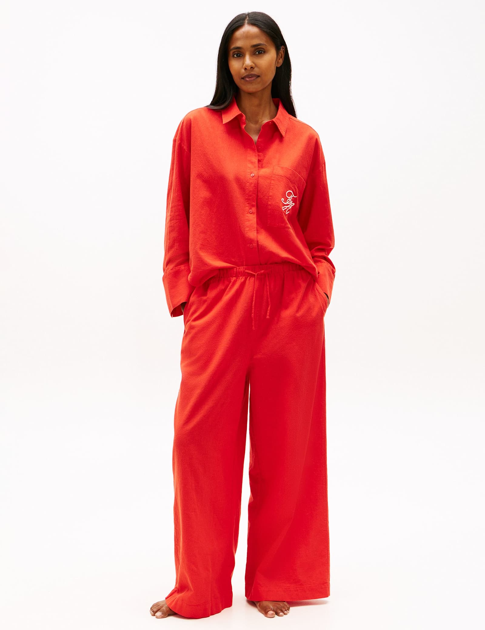 Cotton Rich Wide Leg Trousers - image 2
