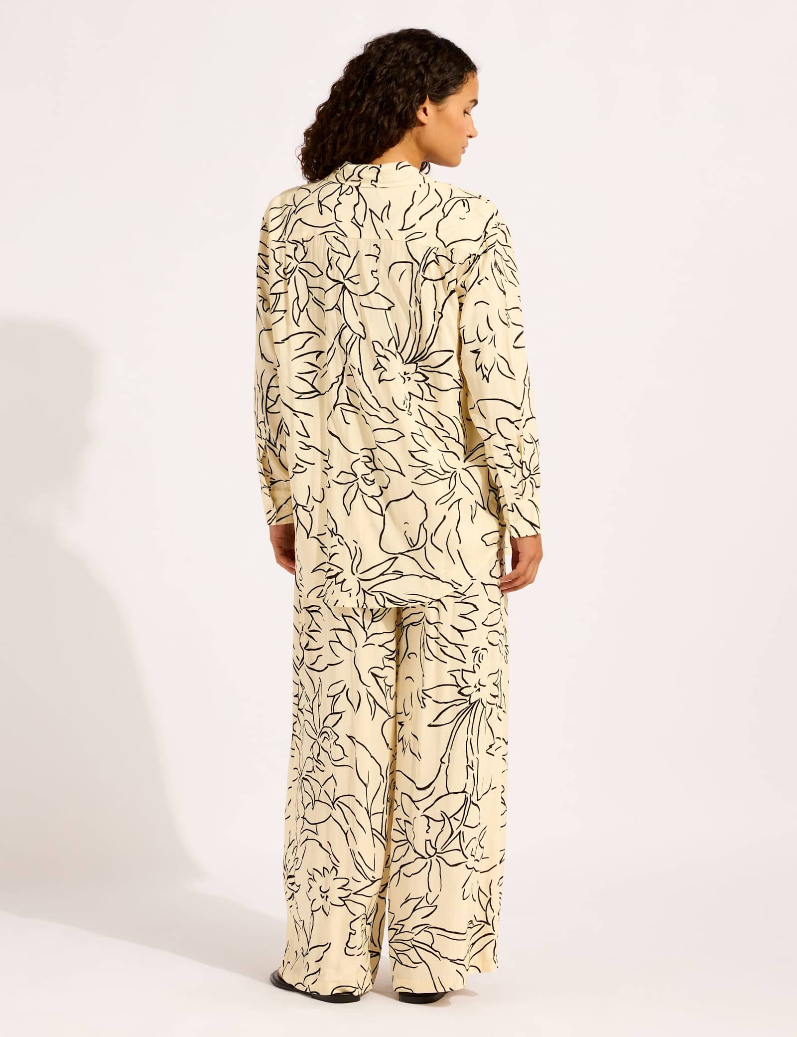 Hothouse Flowers Floral Drawstring Wide Leg Trousers - image 2