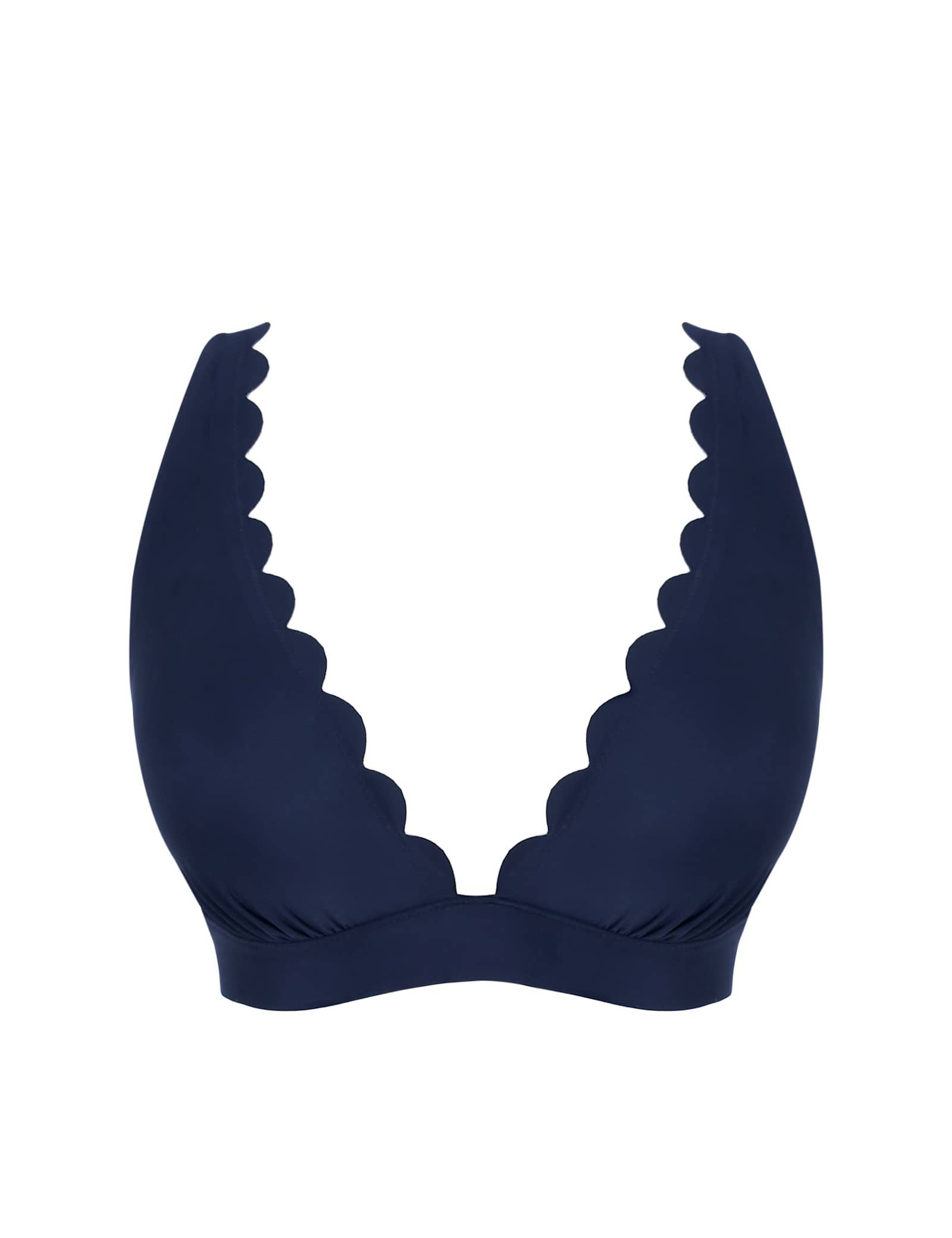 Kara Scalloped Plunge Triangle Bikini Top - image 1
