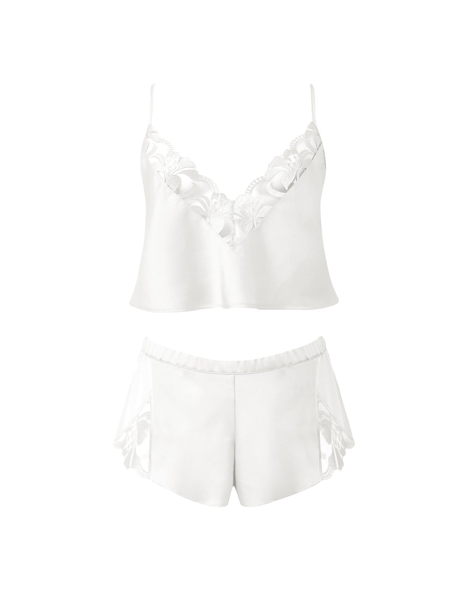 Leonora Satin Embroidery Cami Shortie Set - image 1